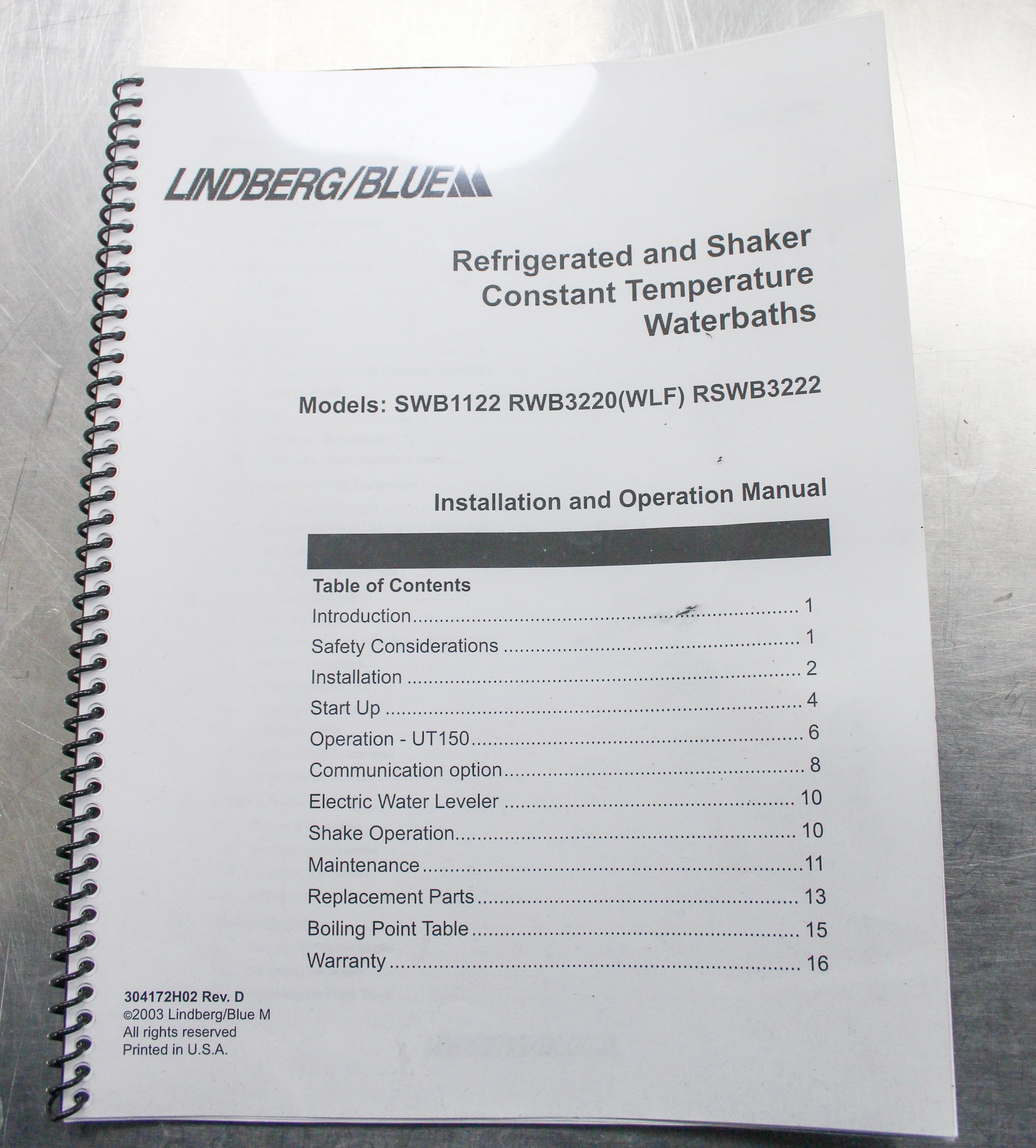 Thermo Lindberg Blue M WB1110A-1 Water Bath 11L Reliable 5-100C Temp Range