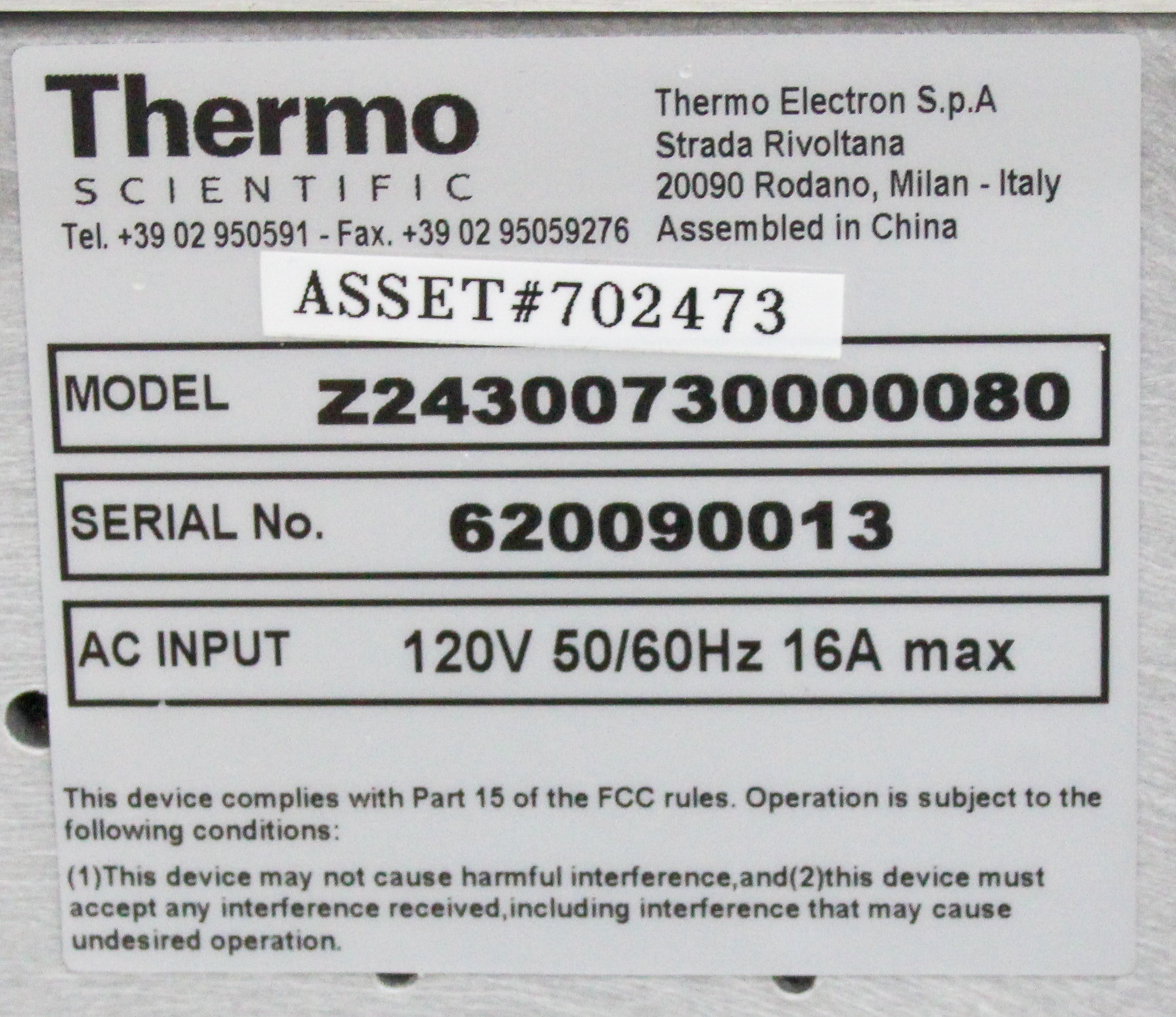 Thermo Trace GC Ultra Gas Chromatograph Multi-Channel 450C Used