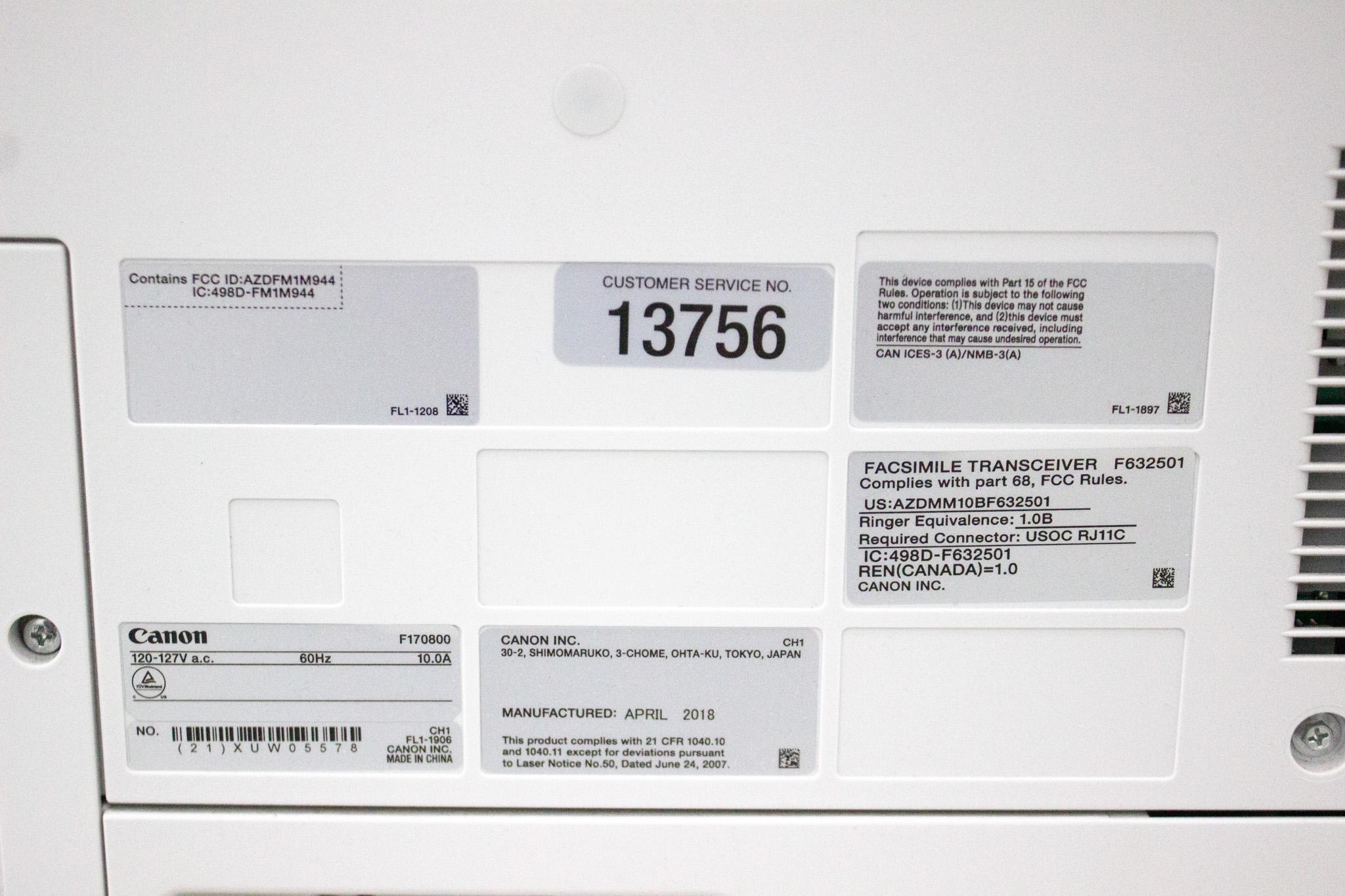 Canon ImageRunner C5535i Copier Printer Scanner 35ppm 1200dpi 12x18 Max