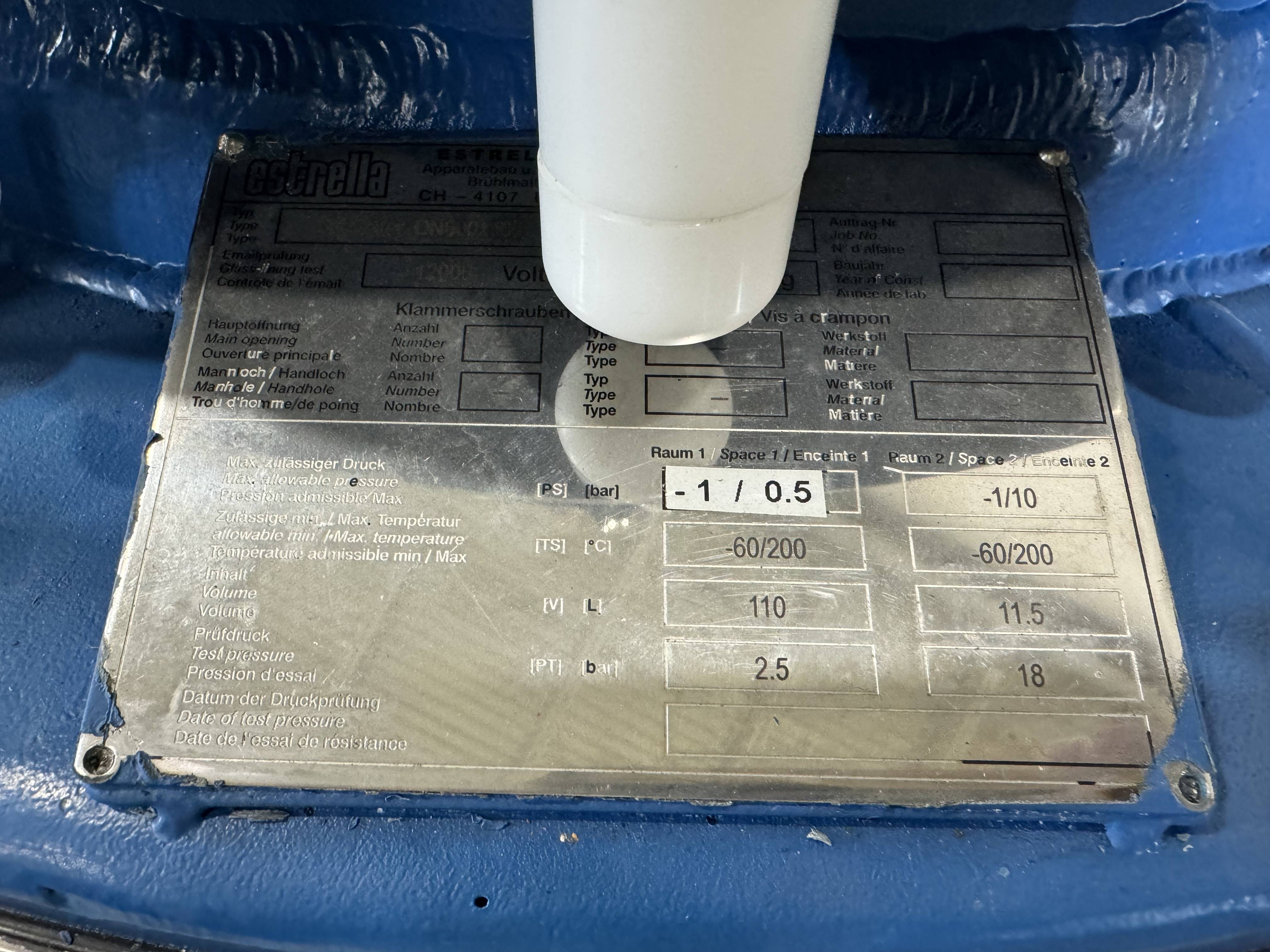 Buchi Custom Pilot Plant Evaporator 243L Temp Control Reactor System -80C 230V