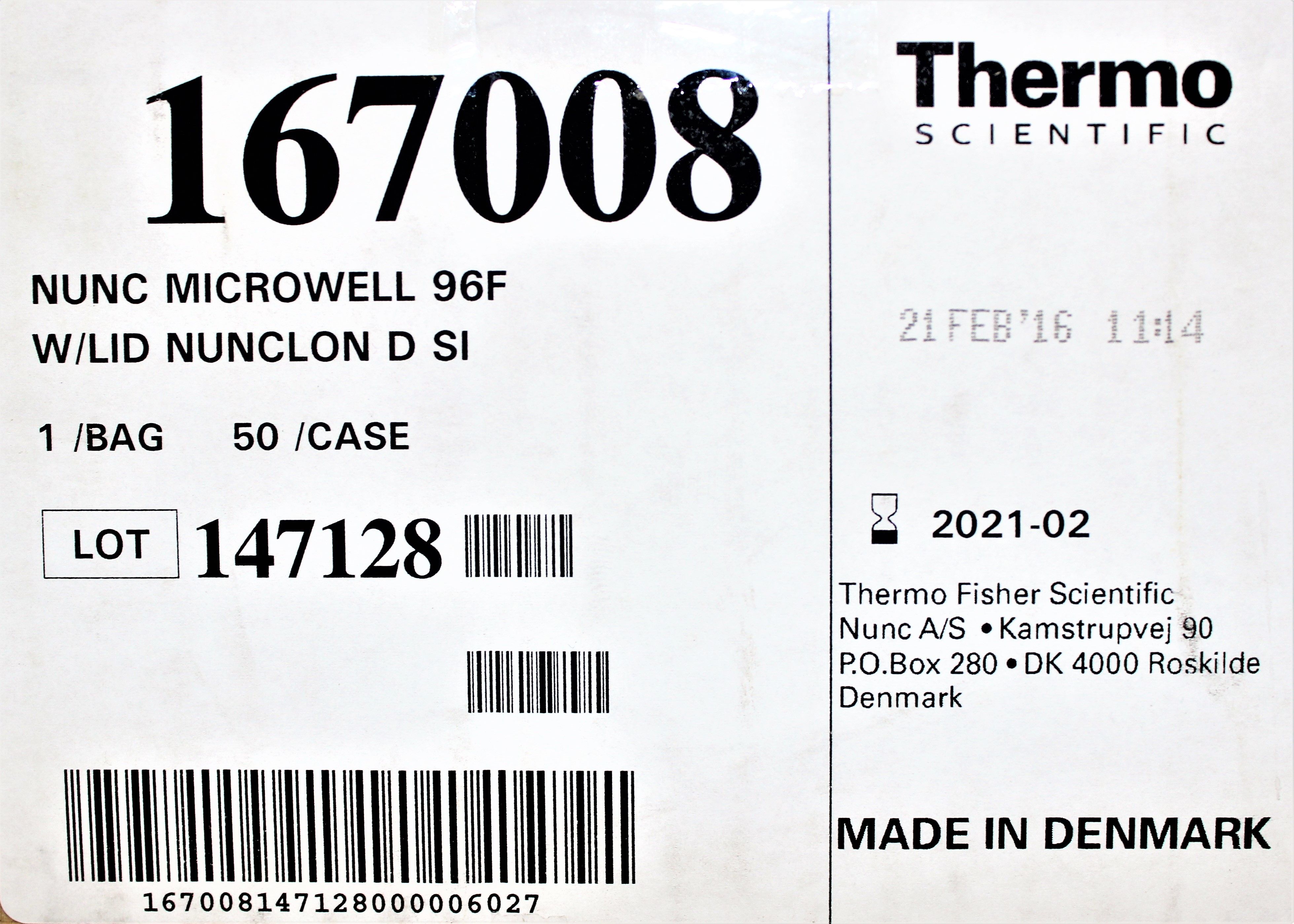 Thermo NUNC Microwell 96F w/Lid for Cell Growth/Cloning 96-Well Plates