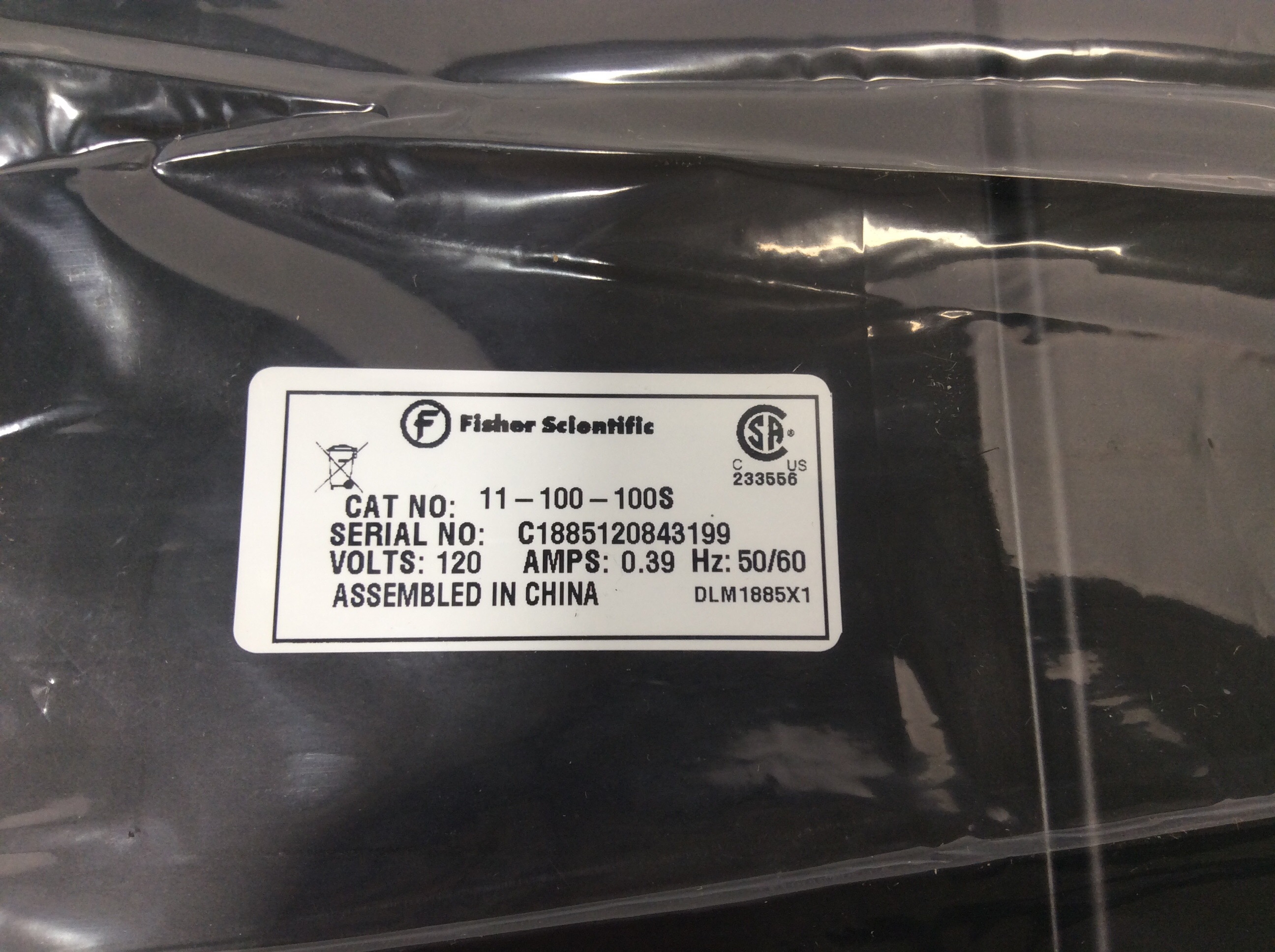 Fisher Isotemp 11100100S Stirrer Homogenizer 60-1200RPM, 120V/60Hz Lab Use