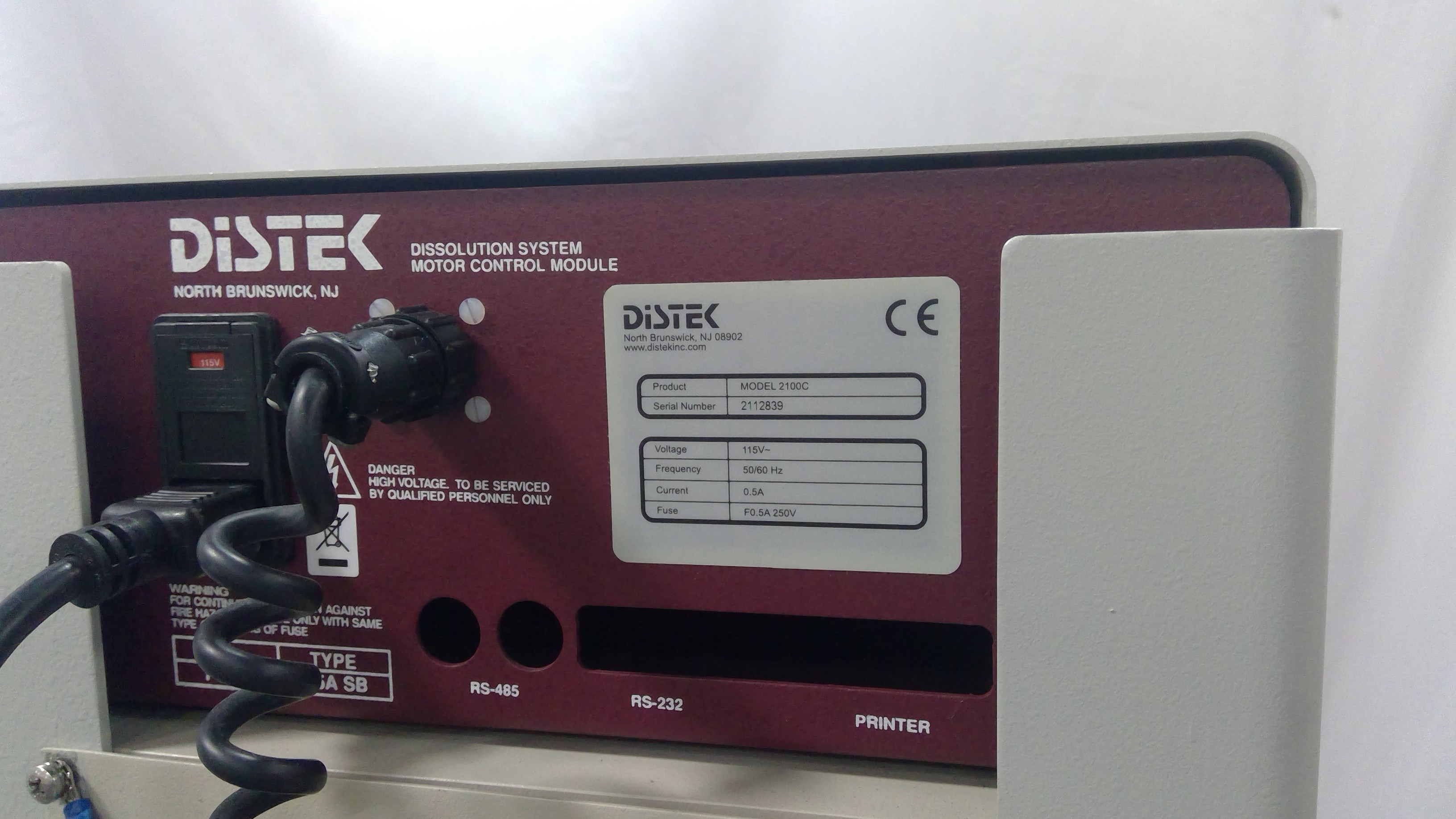 Distek 2100C Dissolution System Used 500-1000mL 25-350 RPM Includes Parts