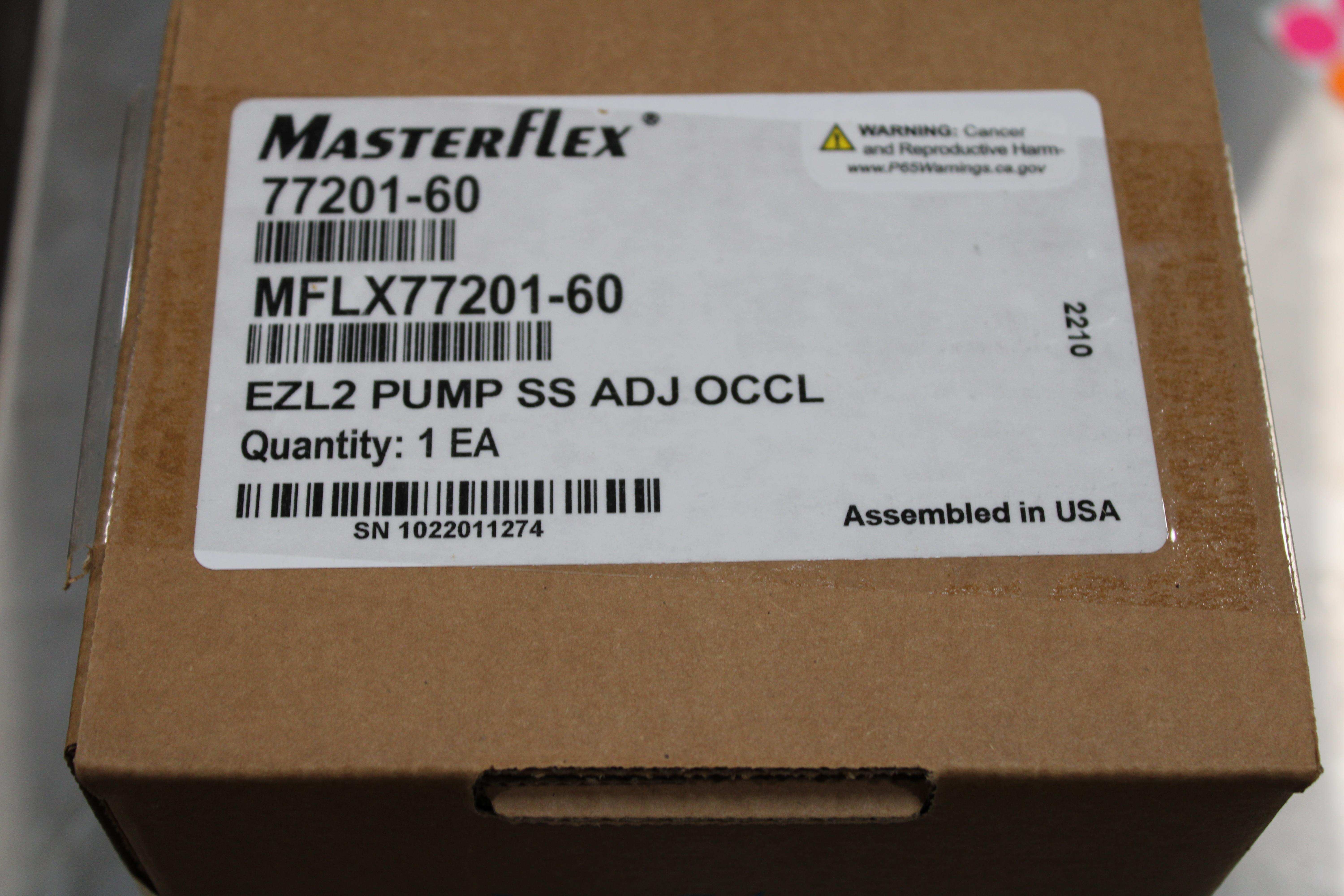 MasterFlex 77201-60 Peristaltic Pump Head, Easy-Load II, 2300ml/min, 4 Rollers