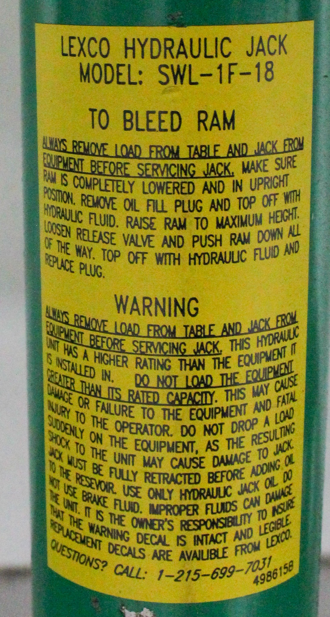 Wesco Lexco STN-3006-SF-A Hydraulic Lift Table 2000lb Capacity Heavy Duty
