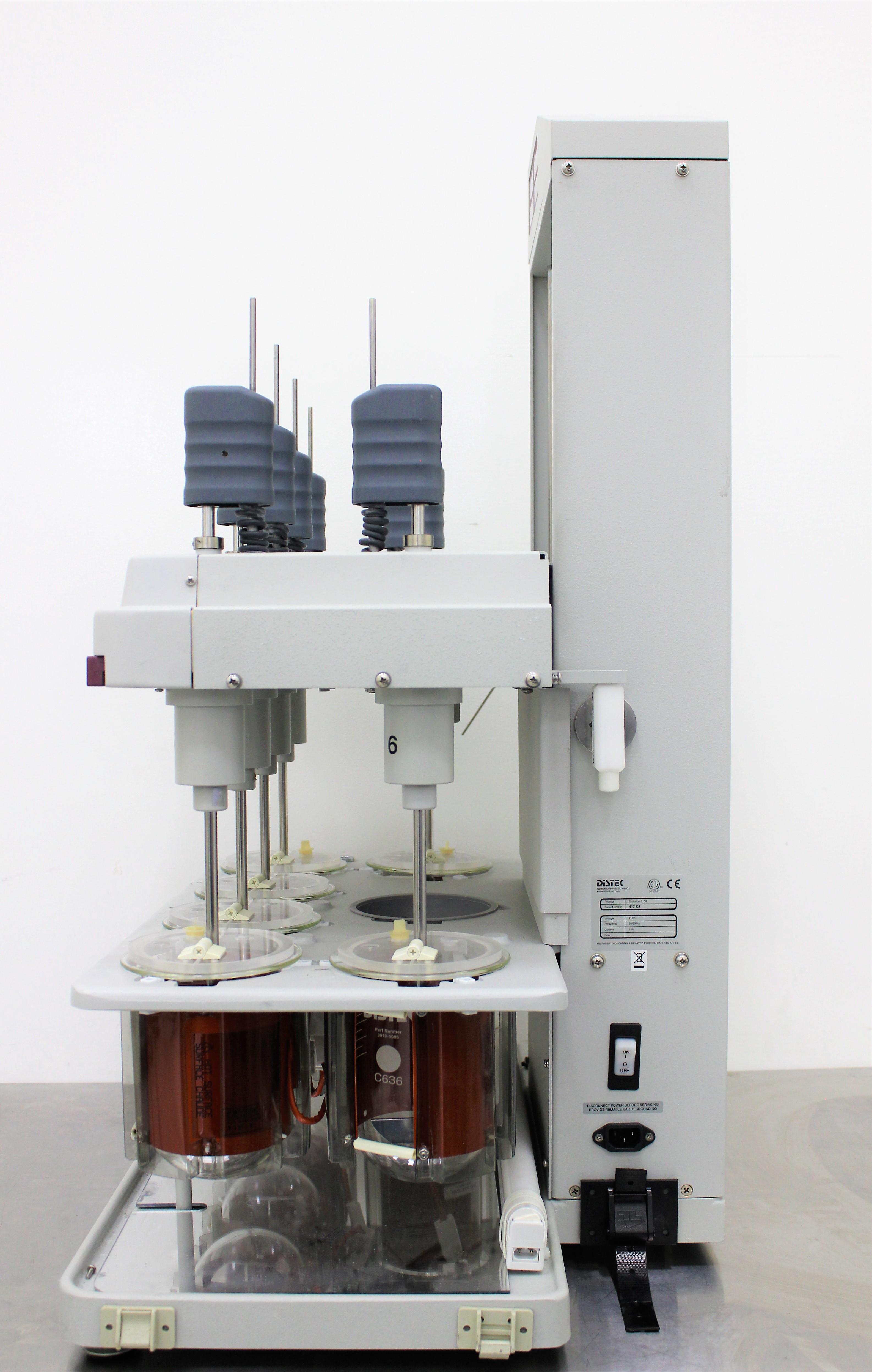 Distek Evolution 6100 Bathless Dissolution System 6Vessl 15min Heat Used