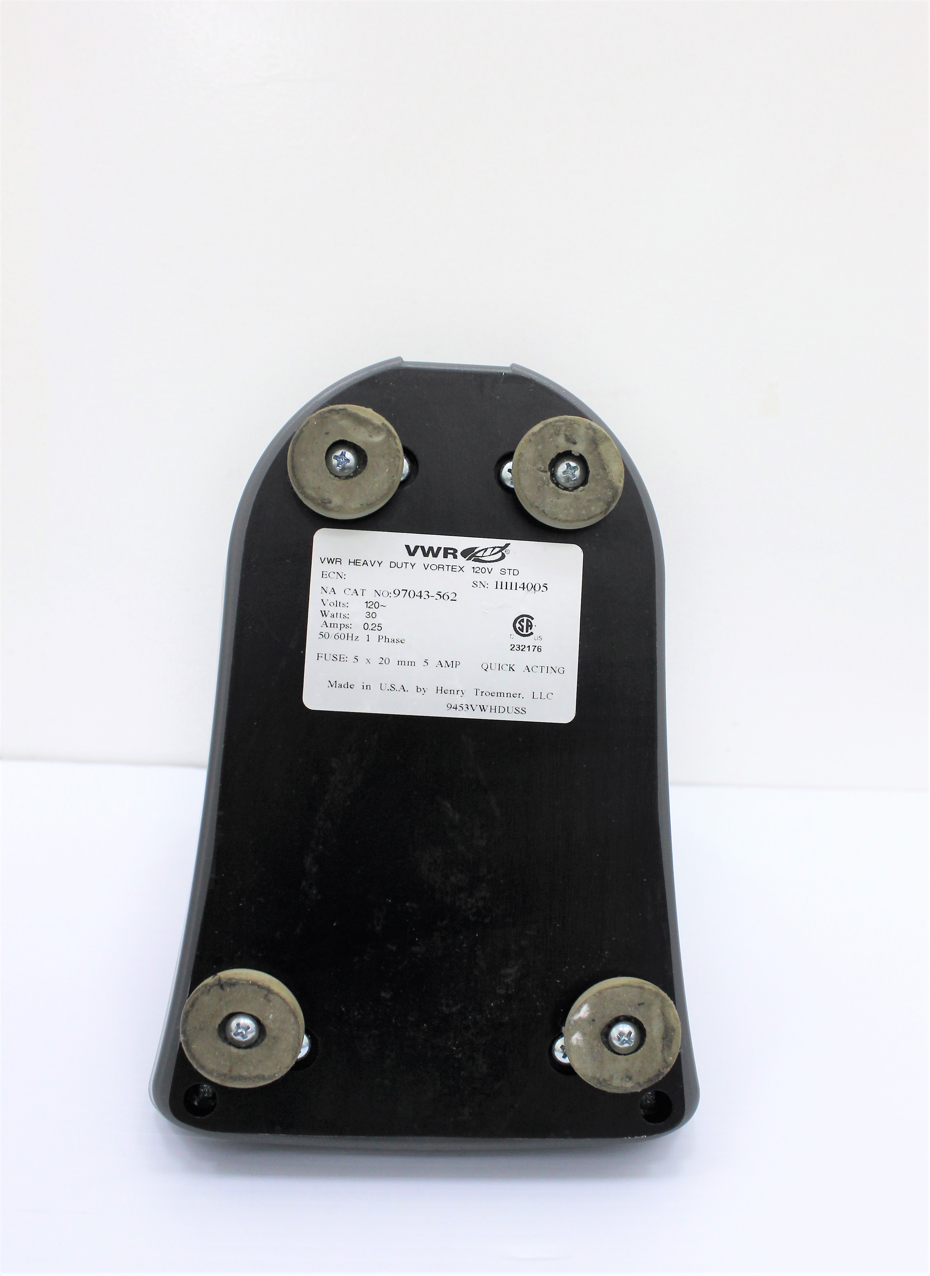 VWR 97043-562 Heavy Duty Vortex Mixer 3500RPM Variable Speed Used VG