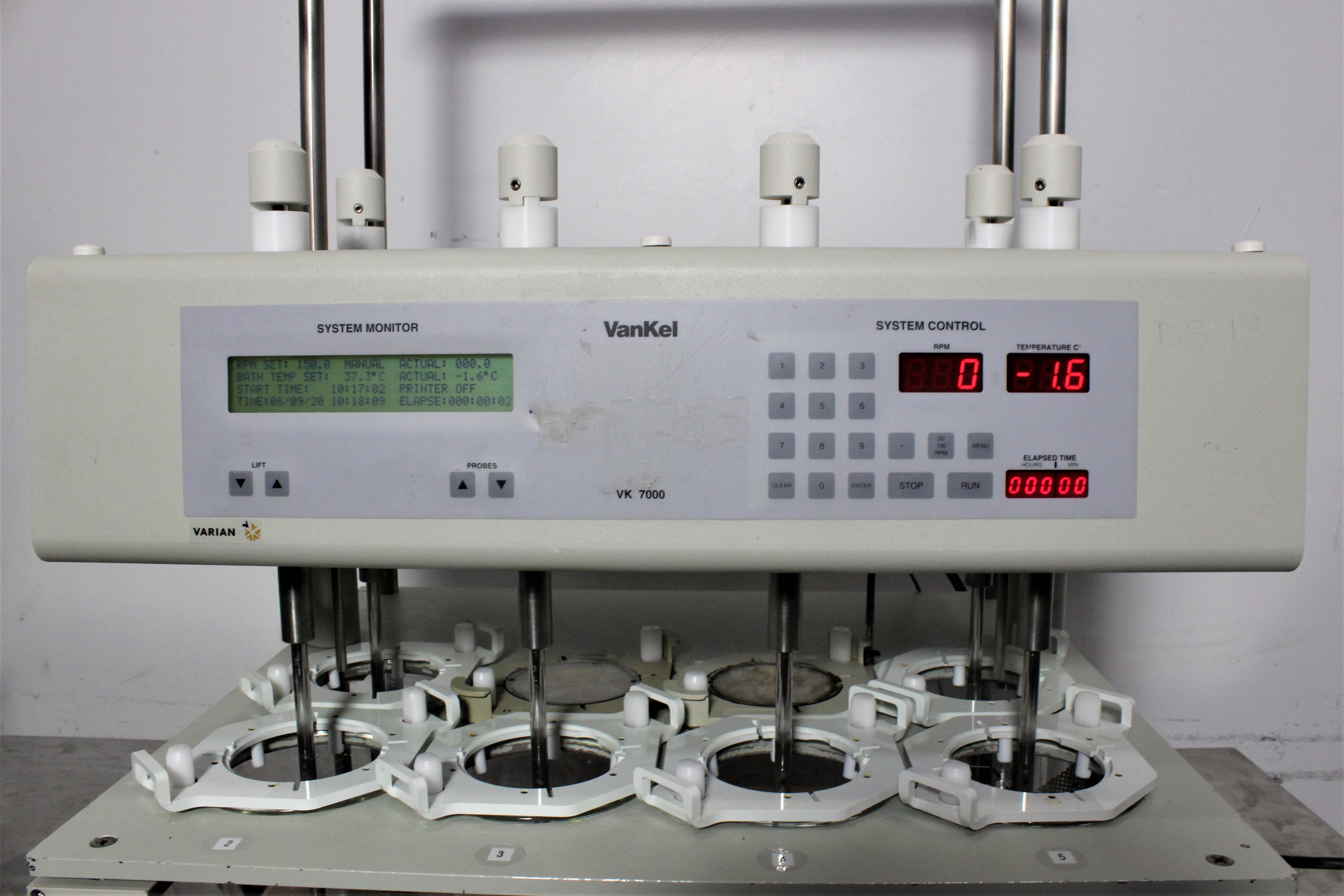 VanKel VK 7000 Dissolution System 120V 60Hz 10-1200 Model w/ Printer