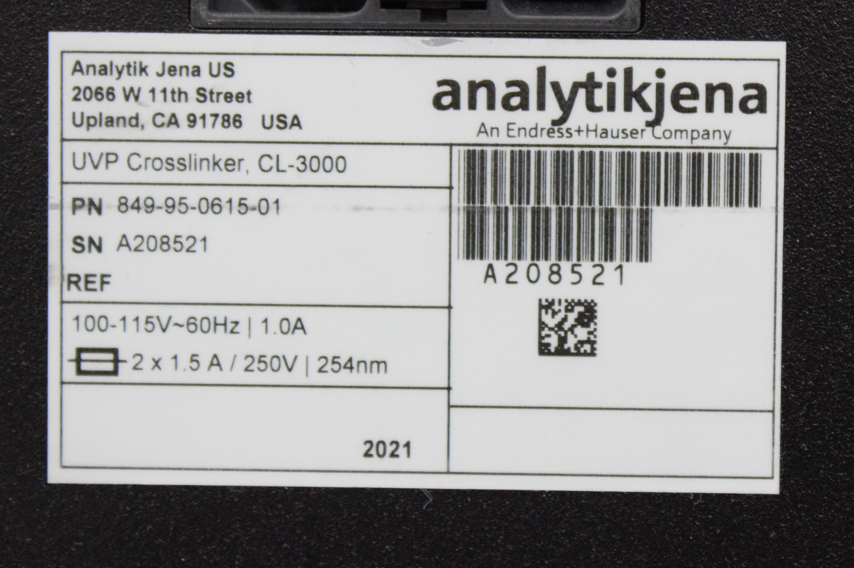 Analytik Jena CL-3000 Molecular Biology UV Crosslinker, Precise Dosing, Tested