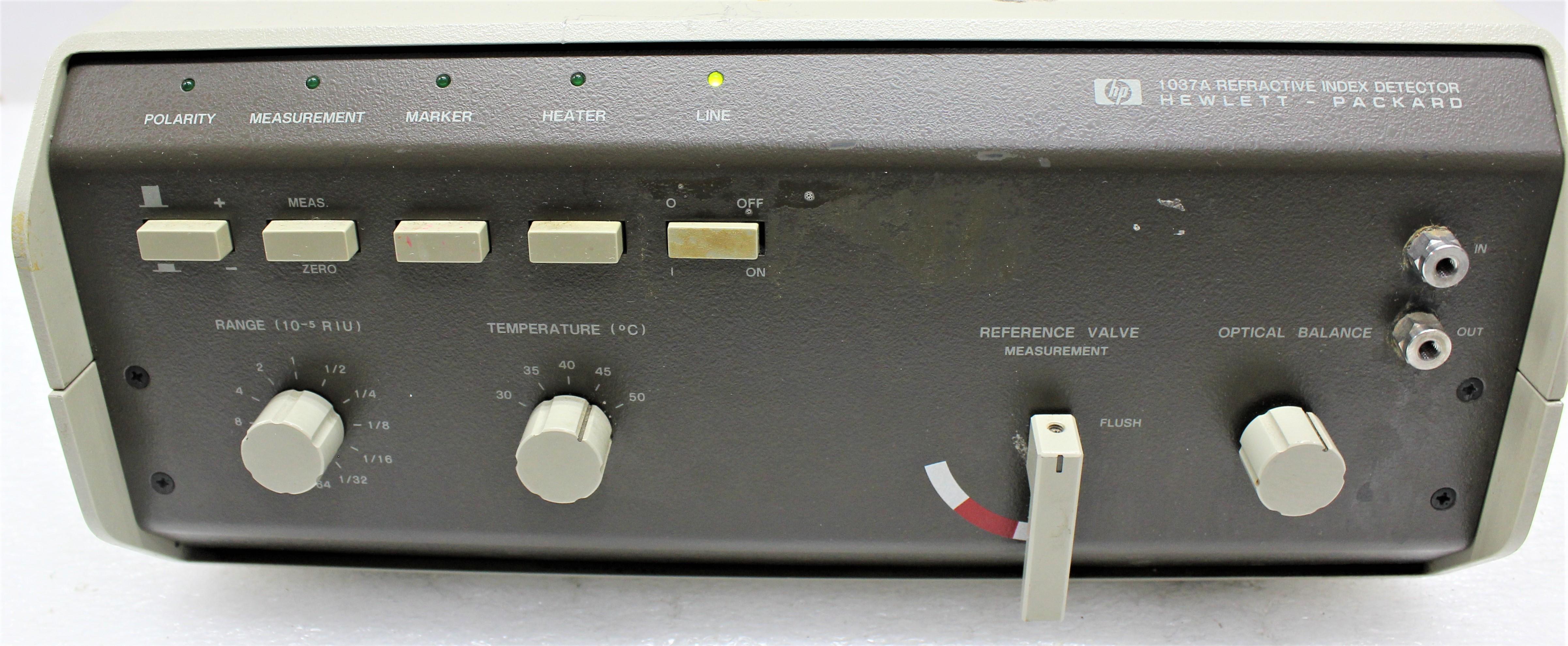 Hewlett Packard 1037A Refractive Index Detector Flow Cell Thermal Stability
