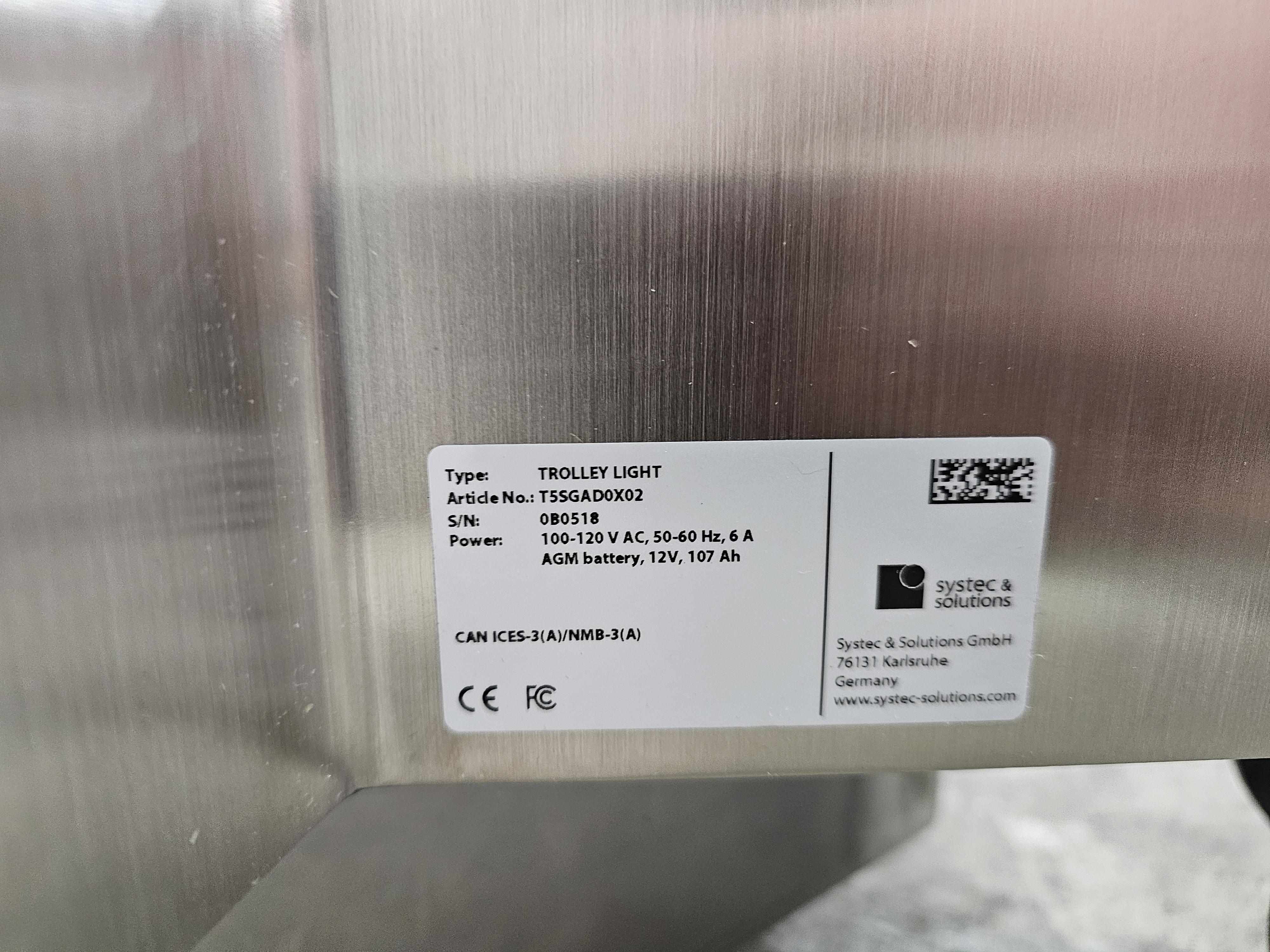 Systec TSSGAD0X02 Accessory Cart 1.4404 Steel IP67 Module Germany