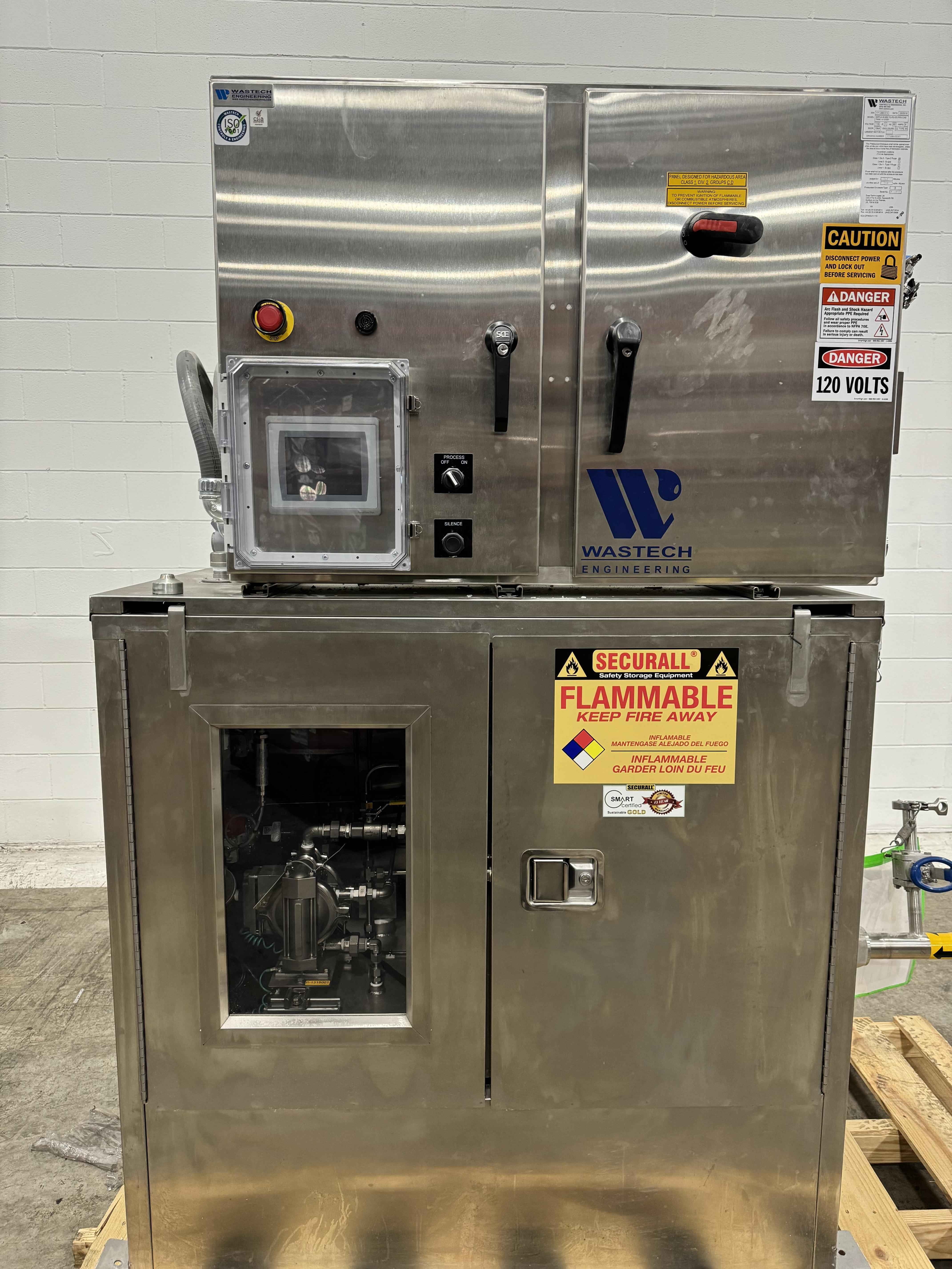 Tech SSPLS-30-007 Solvent Pump Lift Station 30gl Stainless Steel Dual Drum