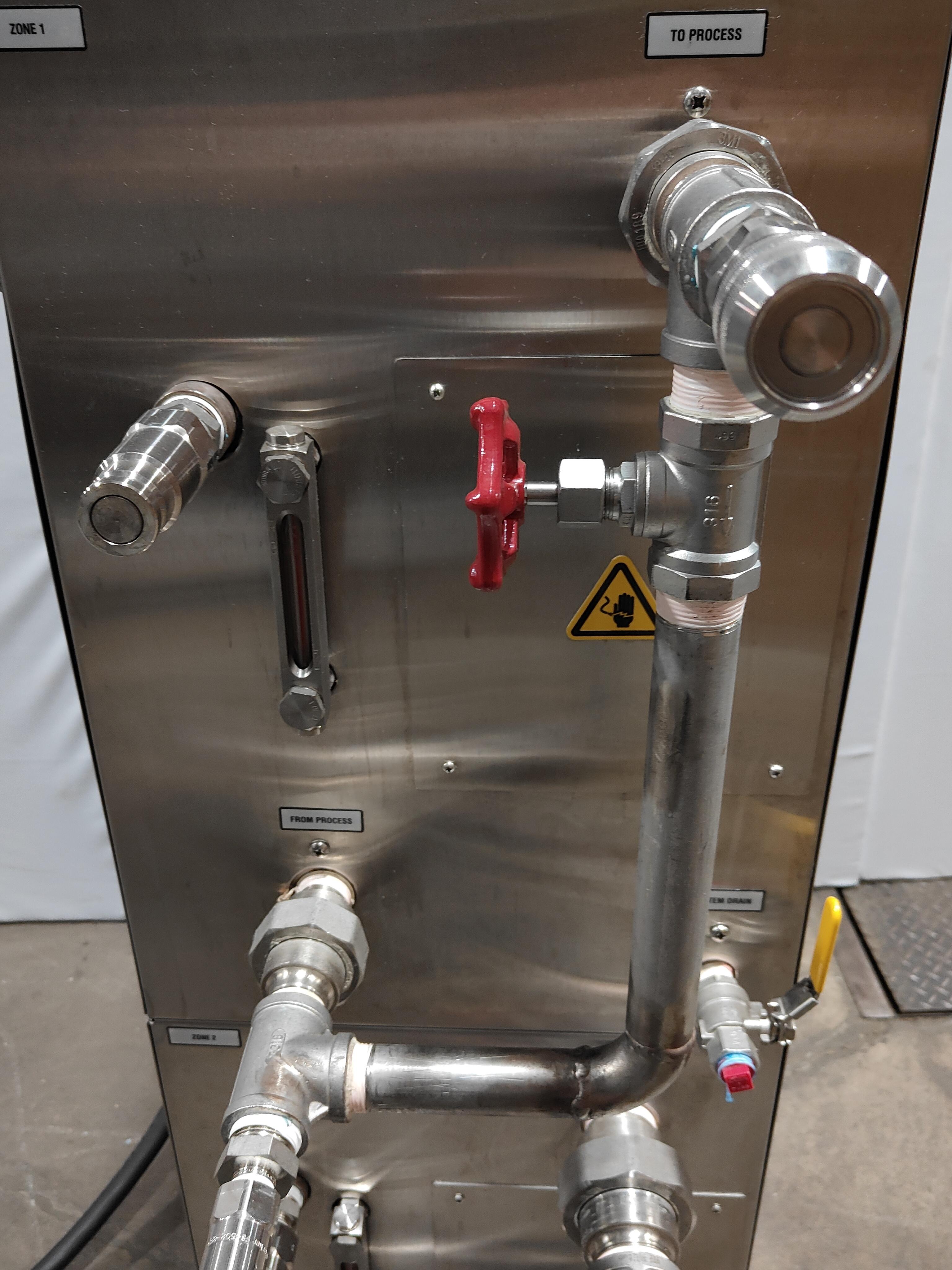 Mokon DZ4300AGE Dual Zone Industrial Water Heater 24kW Per Zone 25 GPM @25Psi