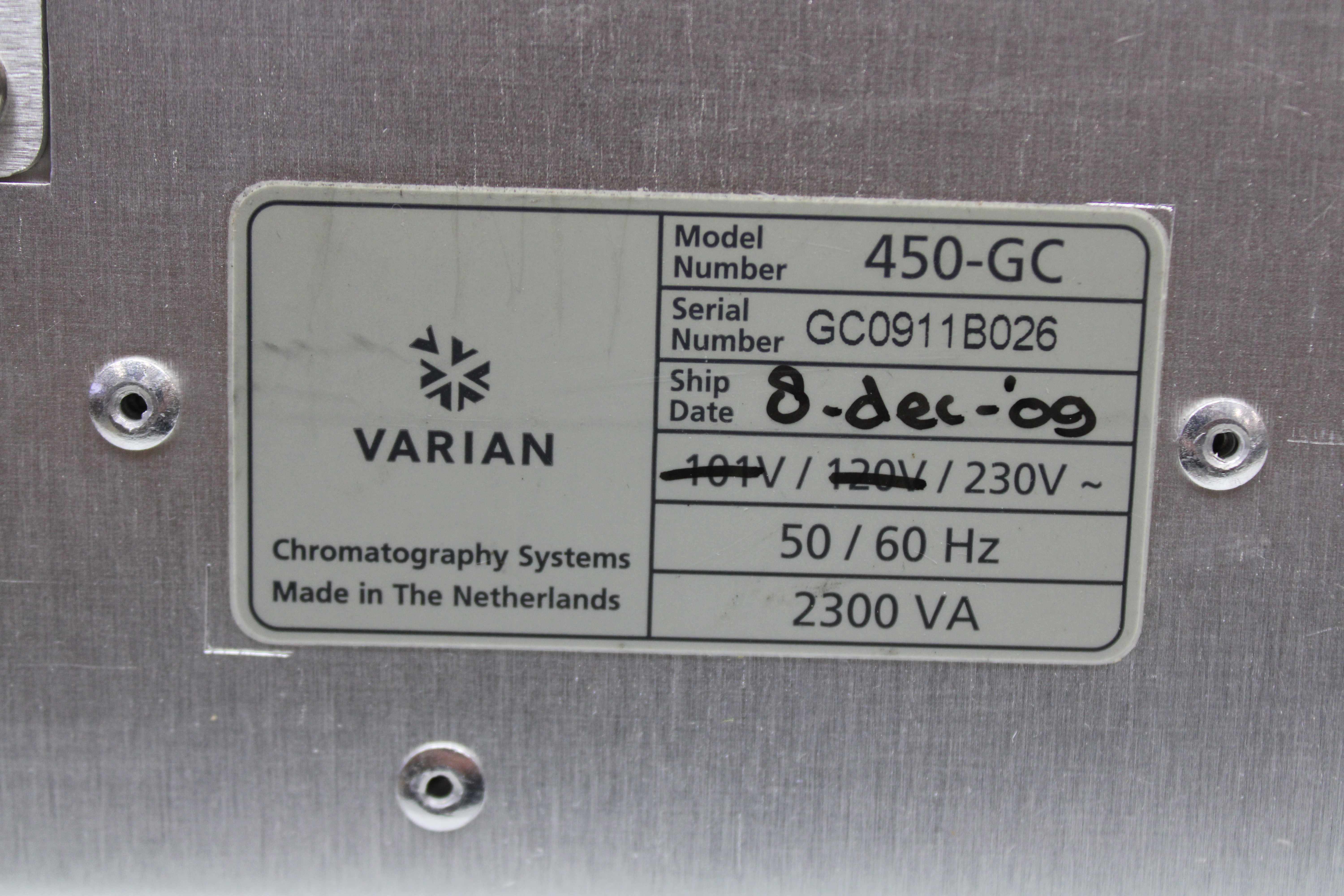 Varian 450-GC Gas Chromatograph Functional Parts Unit FID TSD Not Working
