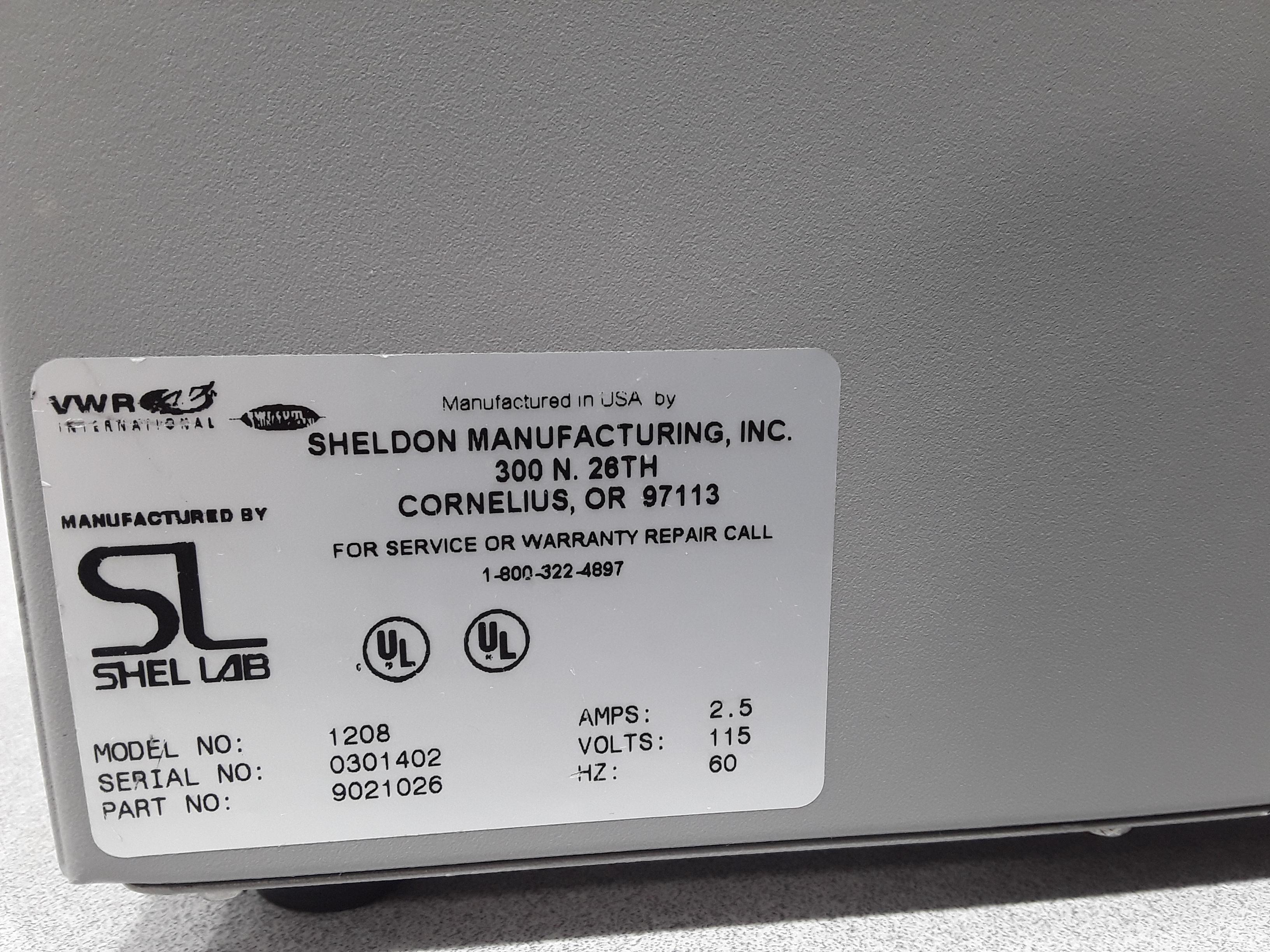 VWR 1208 Water Bath Water Bath 99.9C Temp Stainless Steel Chamber Used 12Wx2Dx6L