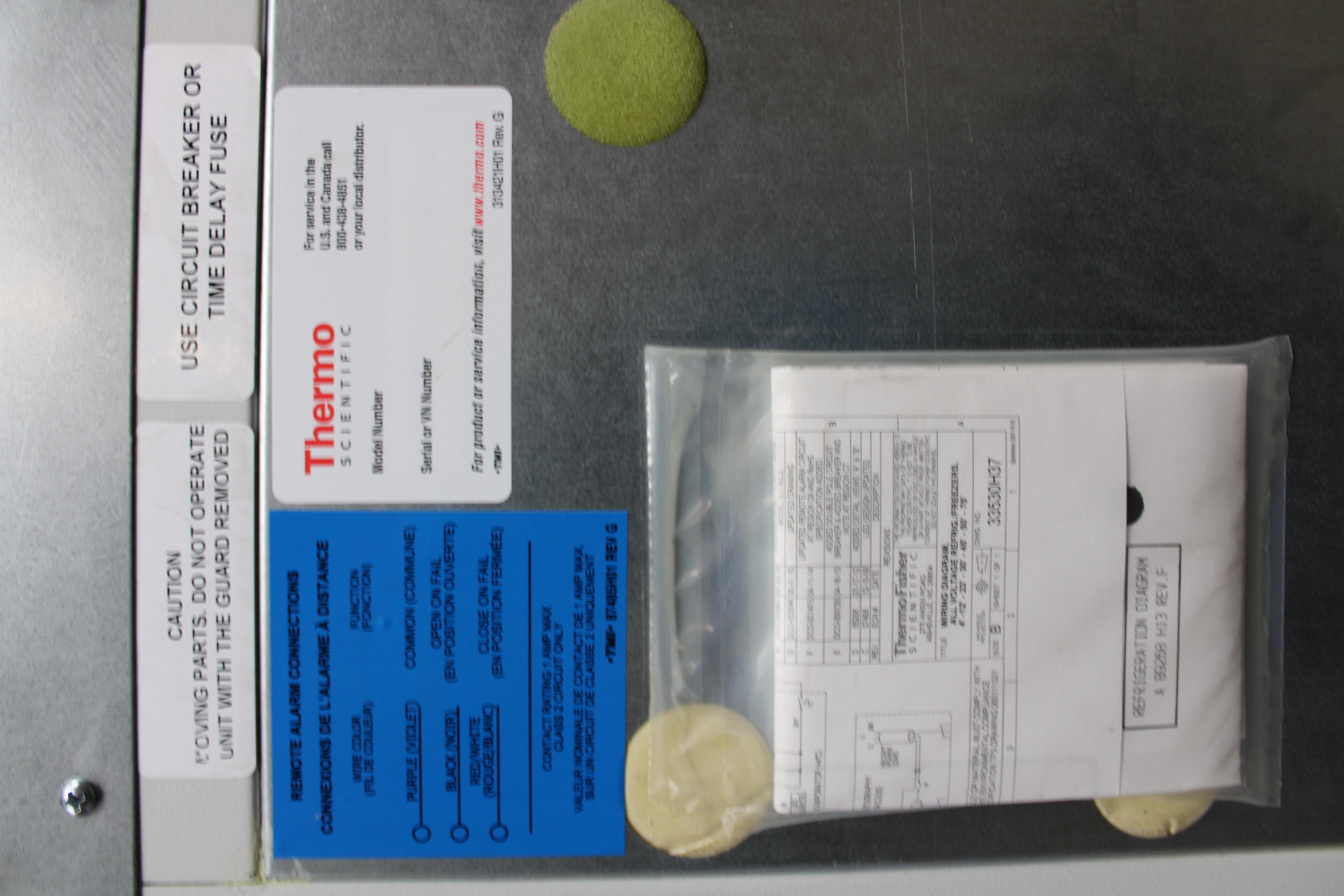 Thermo FRCR5004A Double Glass Door Refrigerator 115V 60Hz Cold Storage