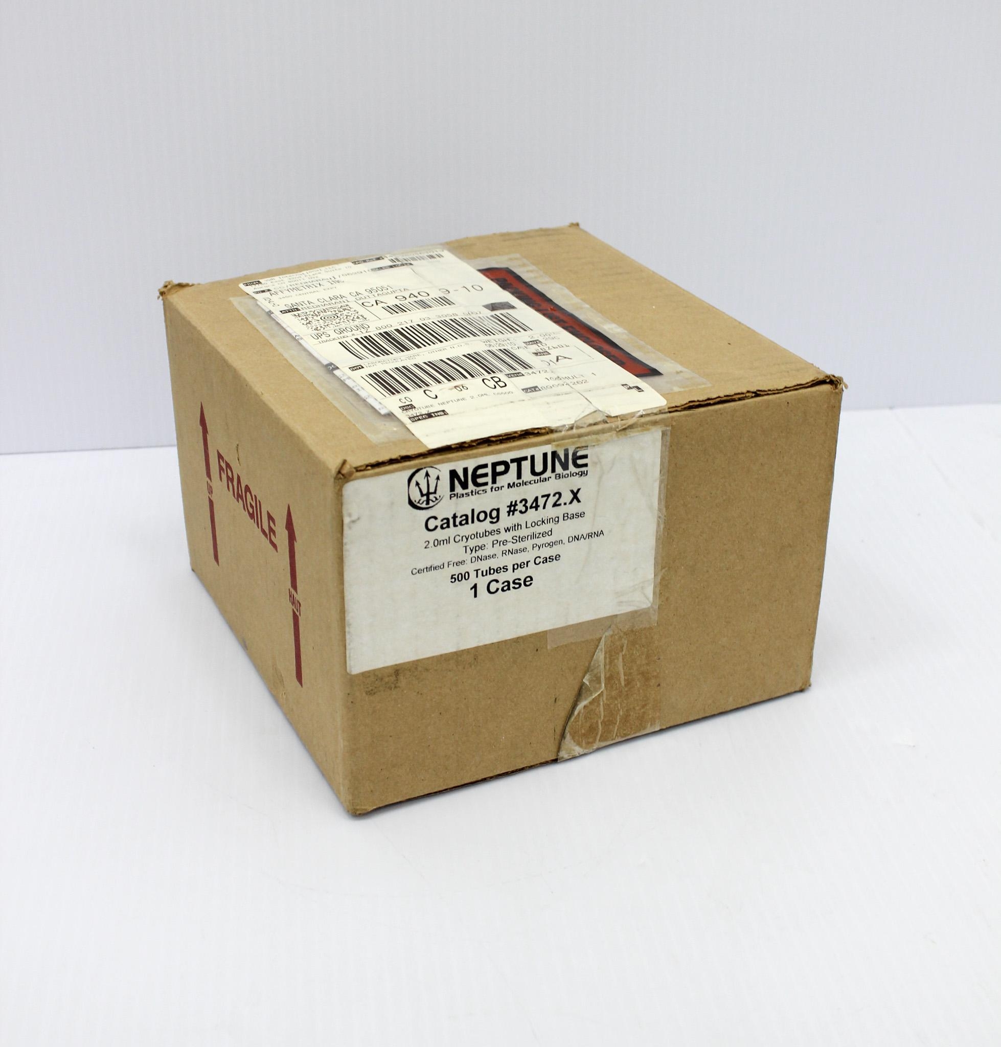 Neptune catalog 3472.X 2.0ml Cryotubes 450 Tubes Pre-sterile Vials