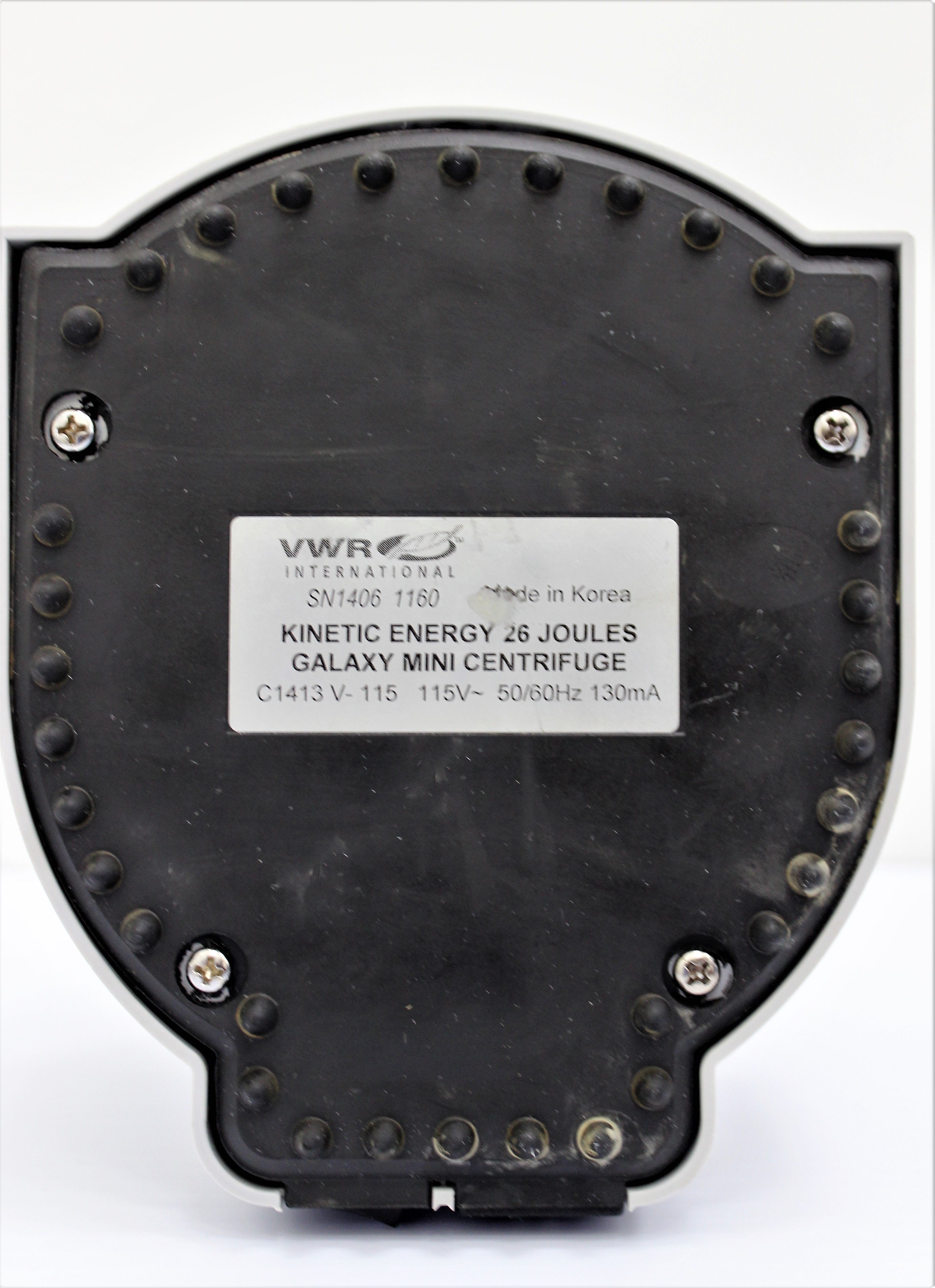 VWR Galaxy Mini Centrifuge C1413 6000 RPM Microtube & PCR Compatibility