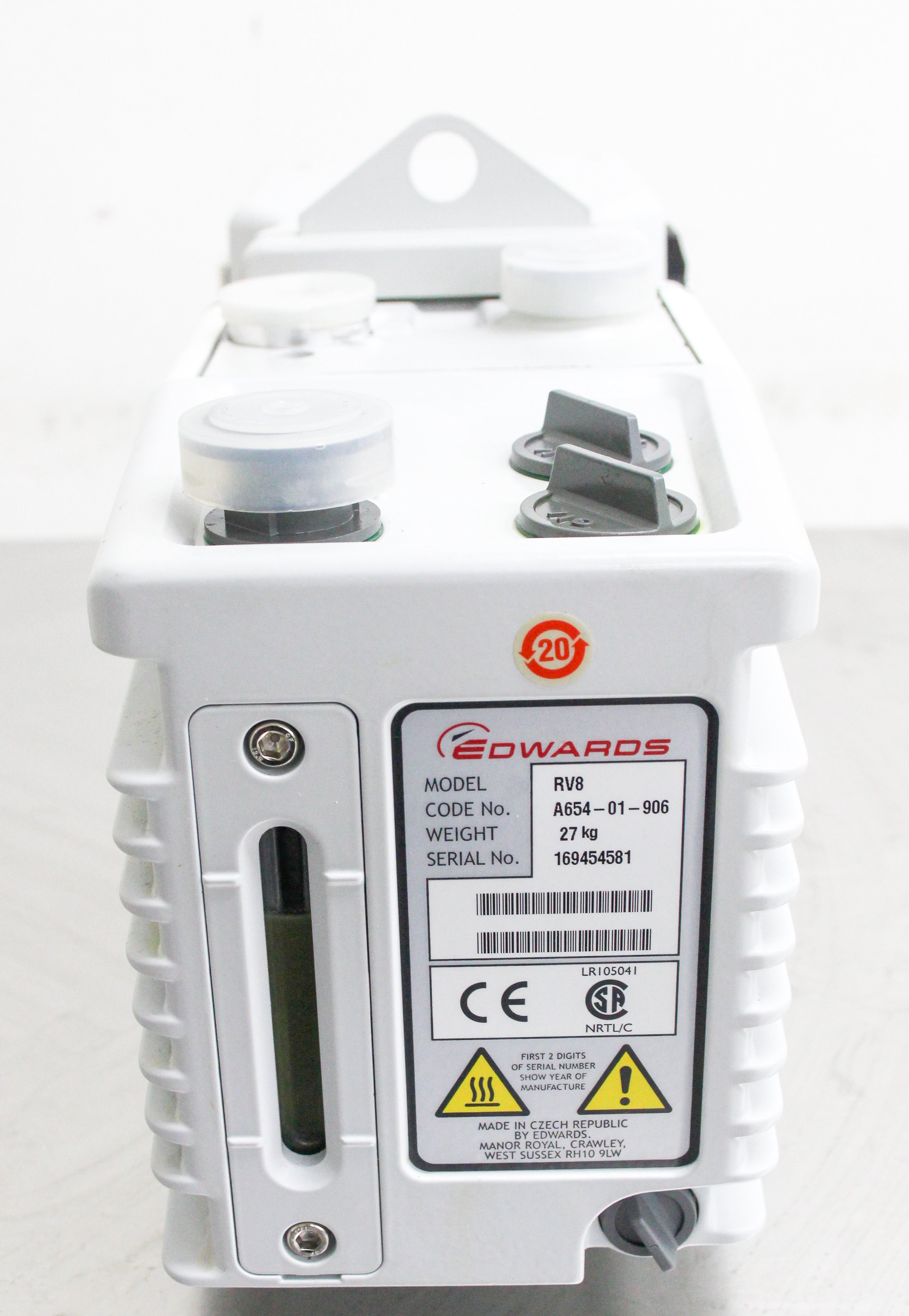 Edwards RV8 Vacuum Pump Two Stage 10 m3/hr Rotary Vane Industrial Applications