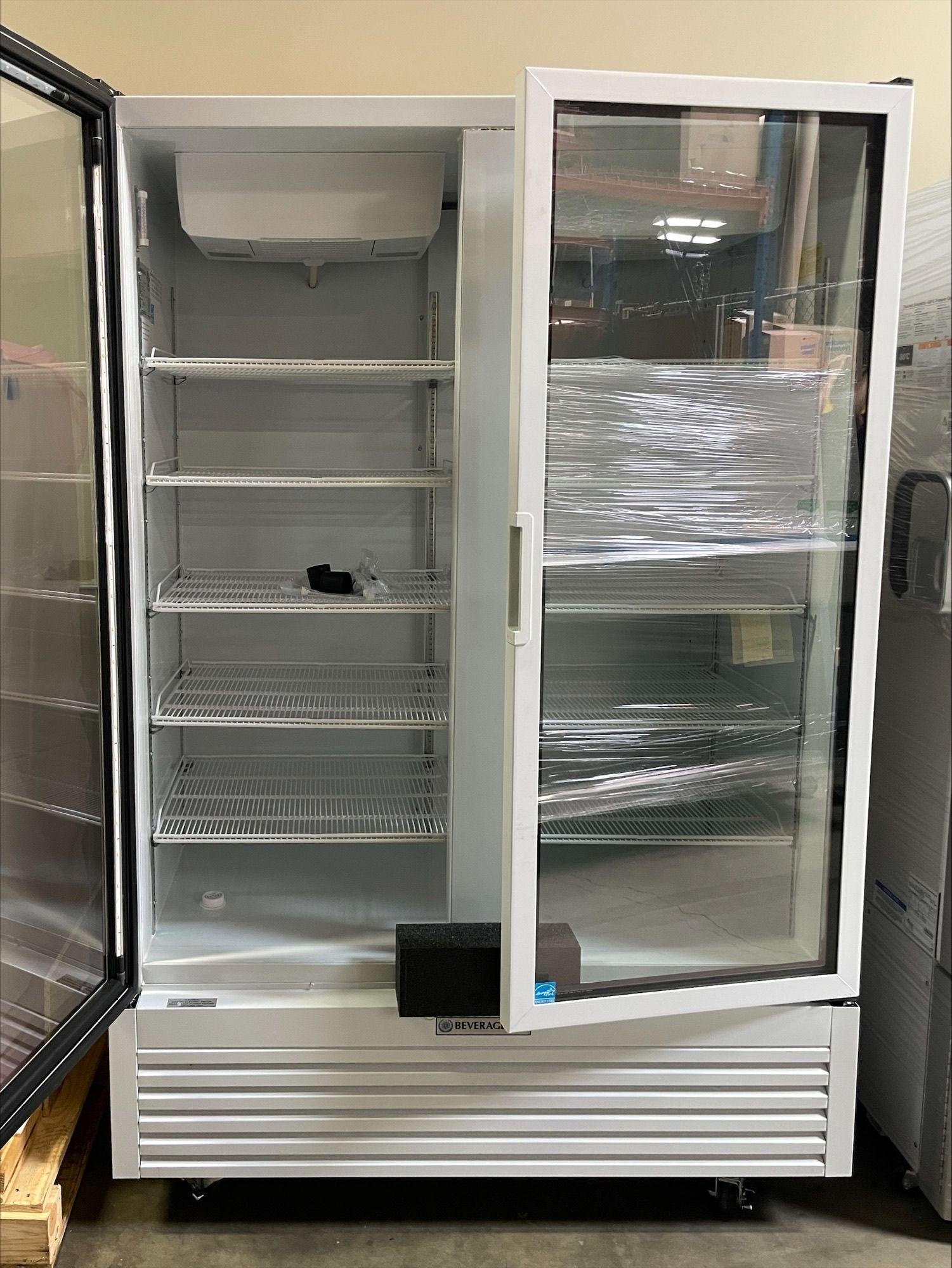 Beverage Air Double Glass Door Refrigerator, 41.66 cu.ft.