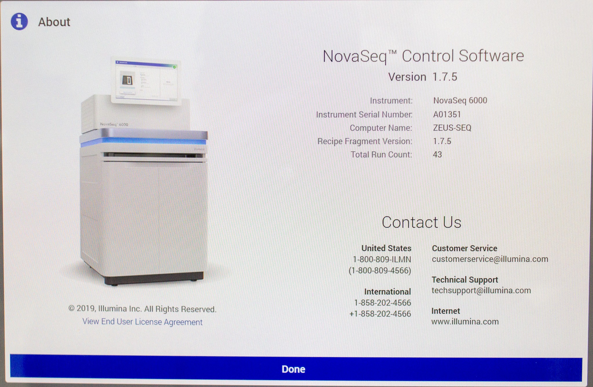 Illumina NovaSeq 6000 DNA Sequencer Includes Computer Software For genomics