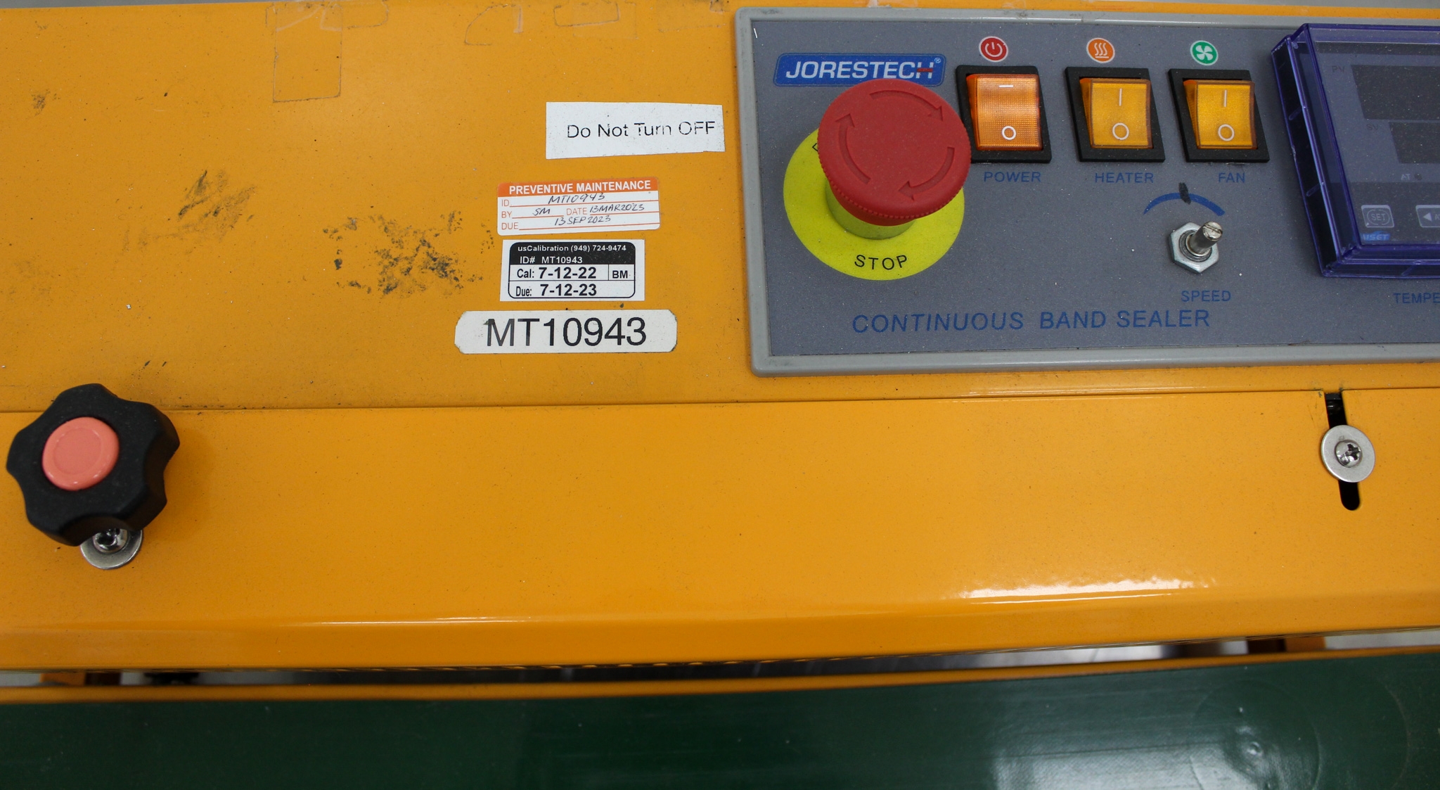 JORESTECH E-CBS-630 Continuous Band Sealer with Digital Temperature Control