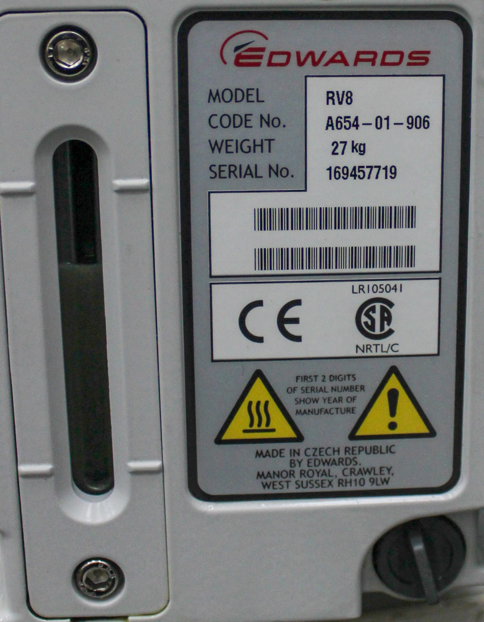 Edwards RV8 Vacuum Pump High-Speed With Quiet Operation Efficient Used