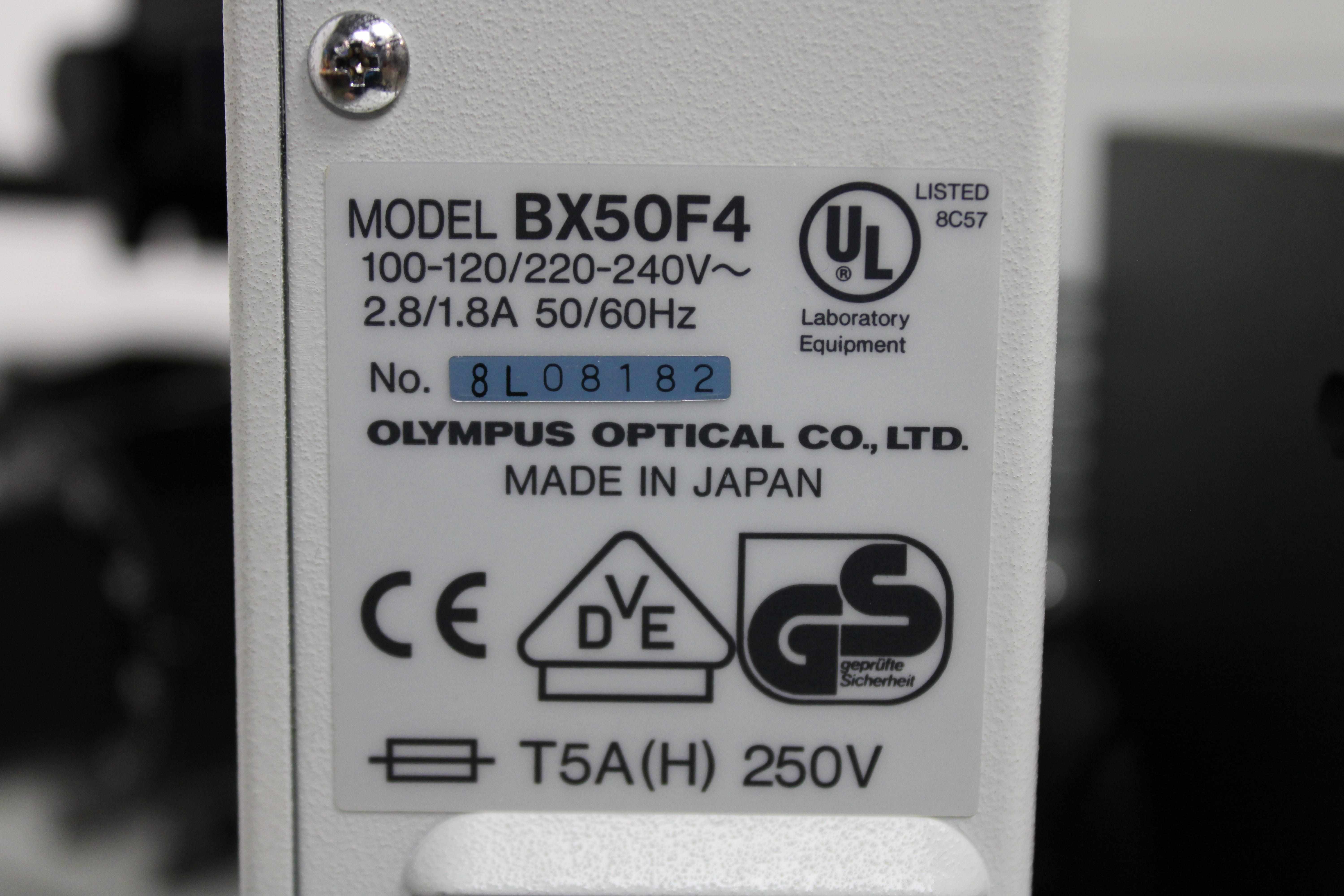 Olympus BX50F4 Microscope Robust Optical Performance Halogen Light