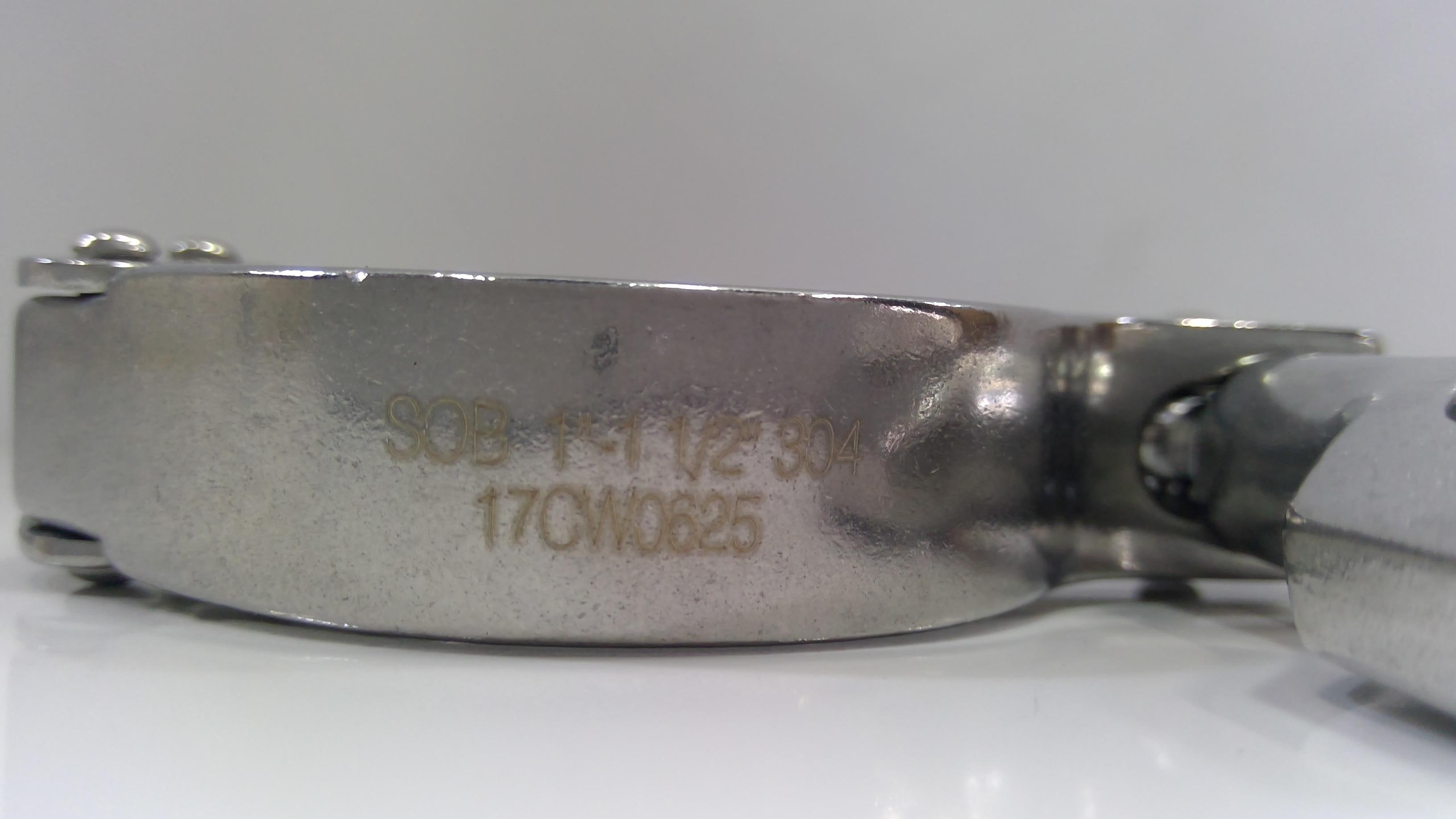 N/A GVC13MHHMD1.5 Stainless Steel Connection Sealing Clamps, Smooth Finish