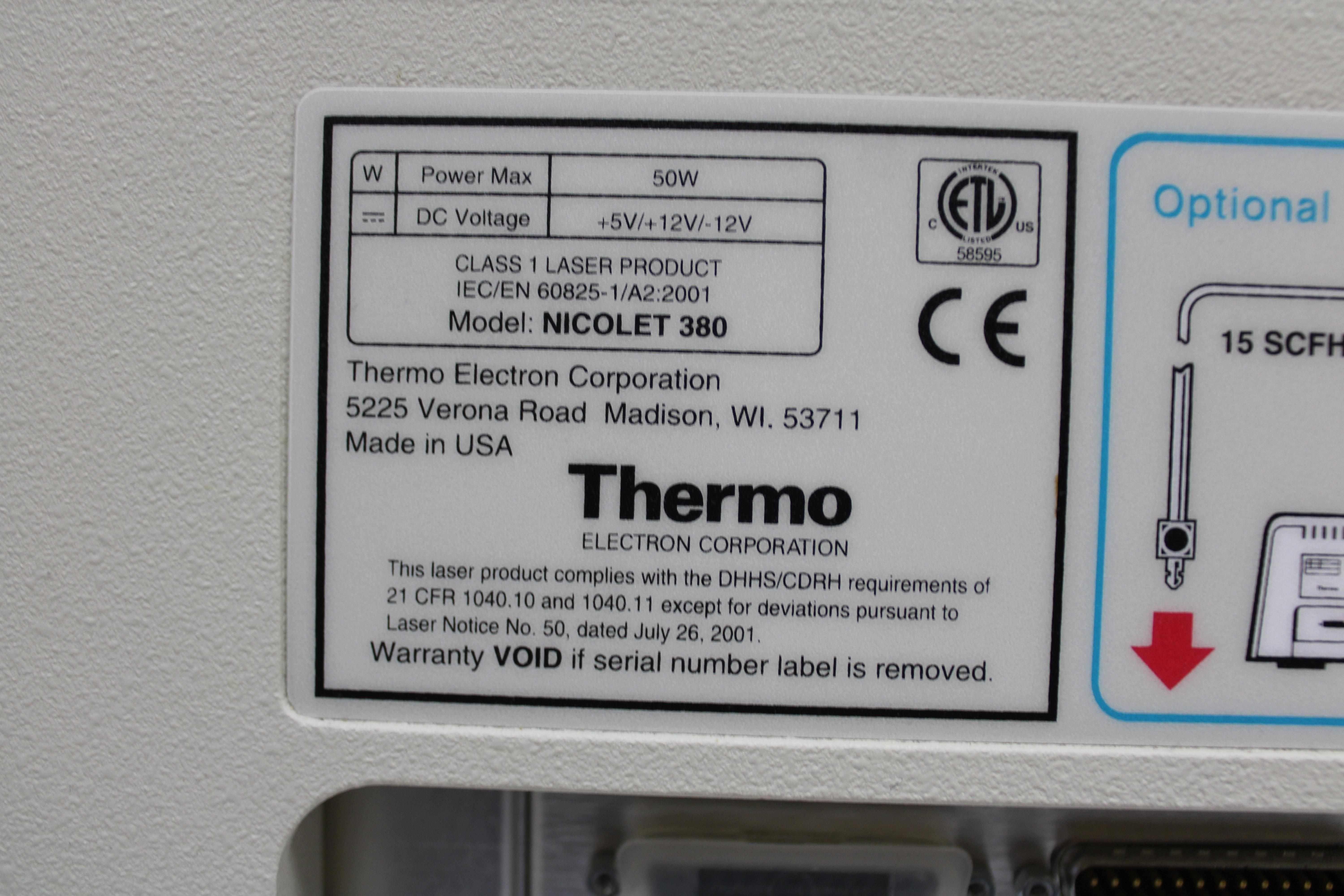 Thermo Nicolet 380 FT-IR Spectrometer with ESP Technology
