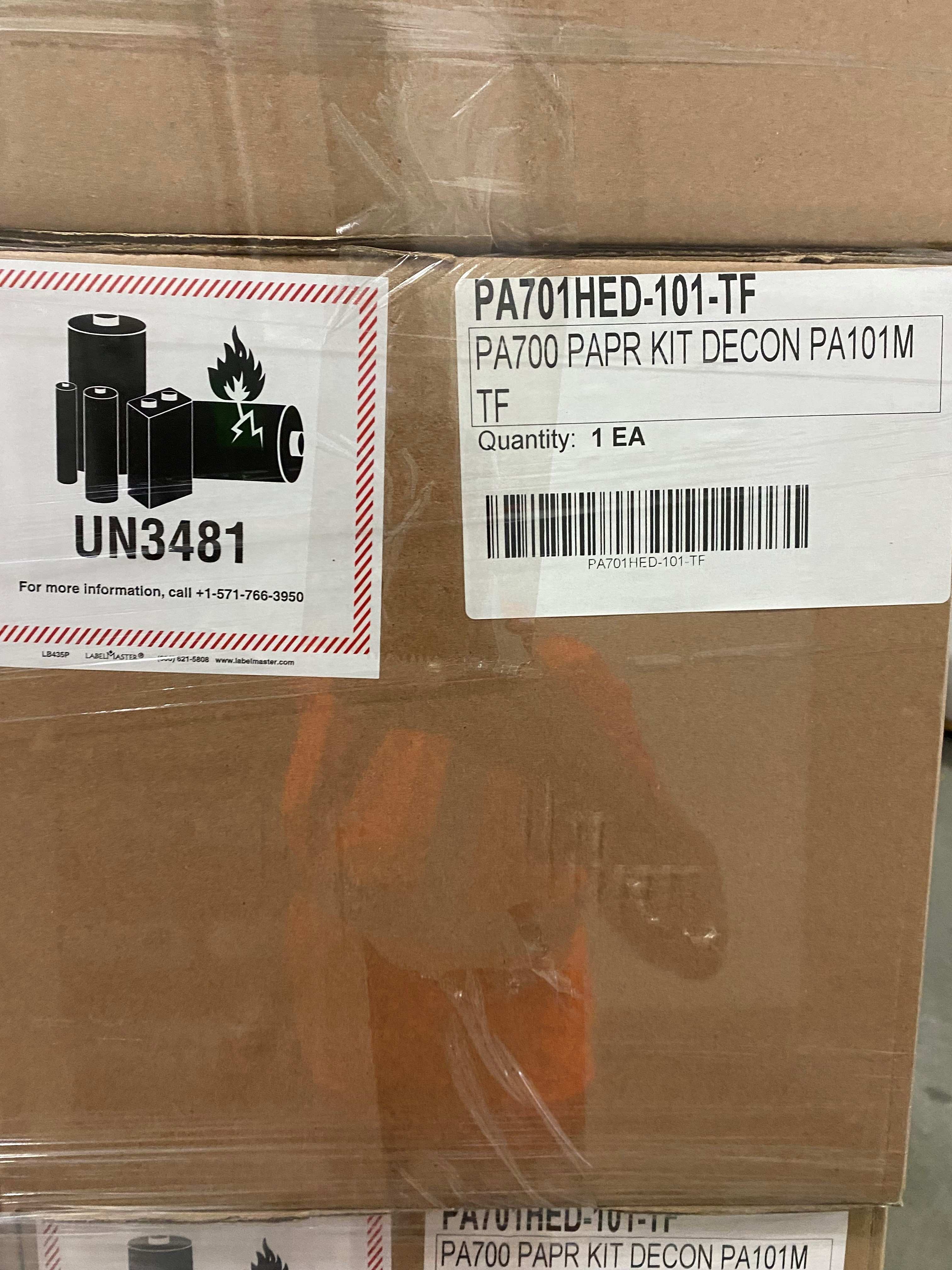 Honeywell PA701HED101TF PAPR Kit Ergonomic Design 3-Speed Airflow New Units