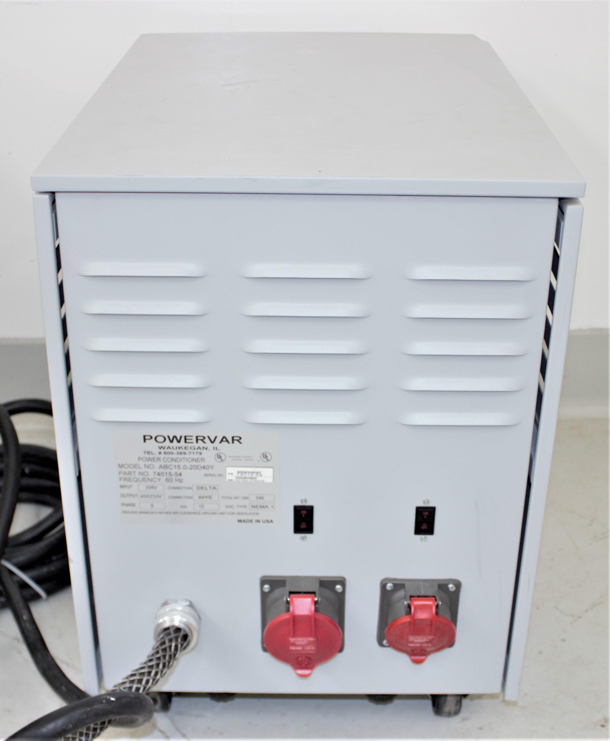 Powervar GPI2000 Power Supply UPS Noise Reduction 15 kVA Capacity USA