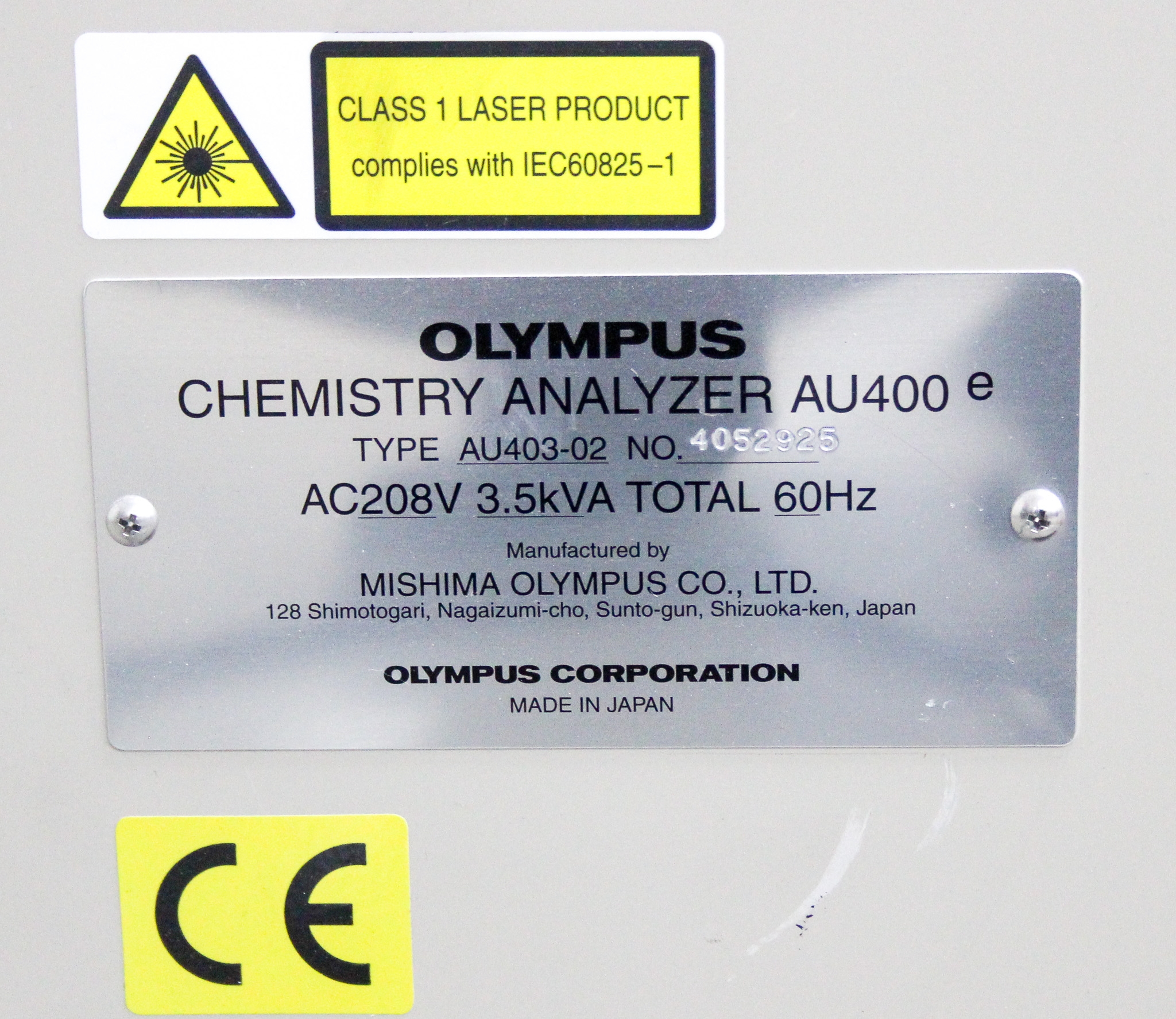 Olympus AU400 Chemistry Analyzer with Automated Testing 800 Tests/Hour