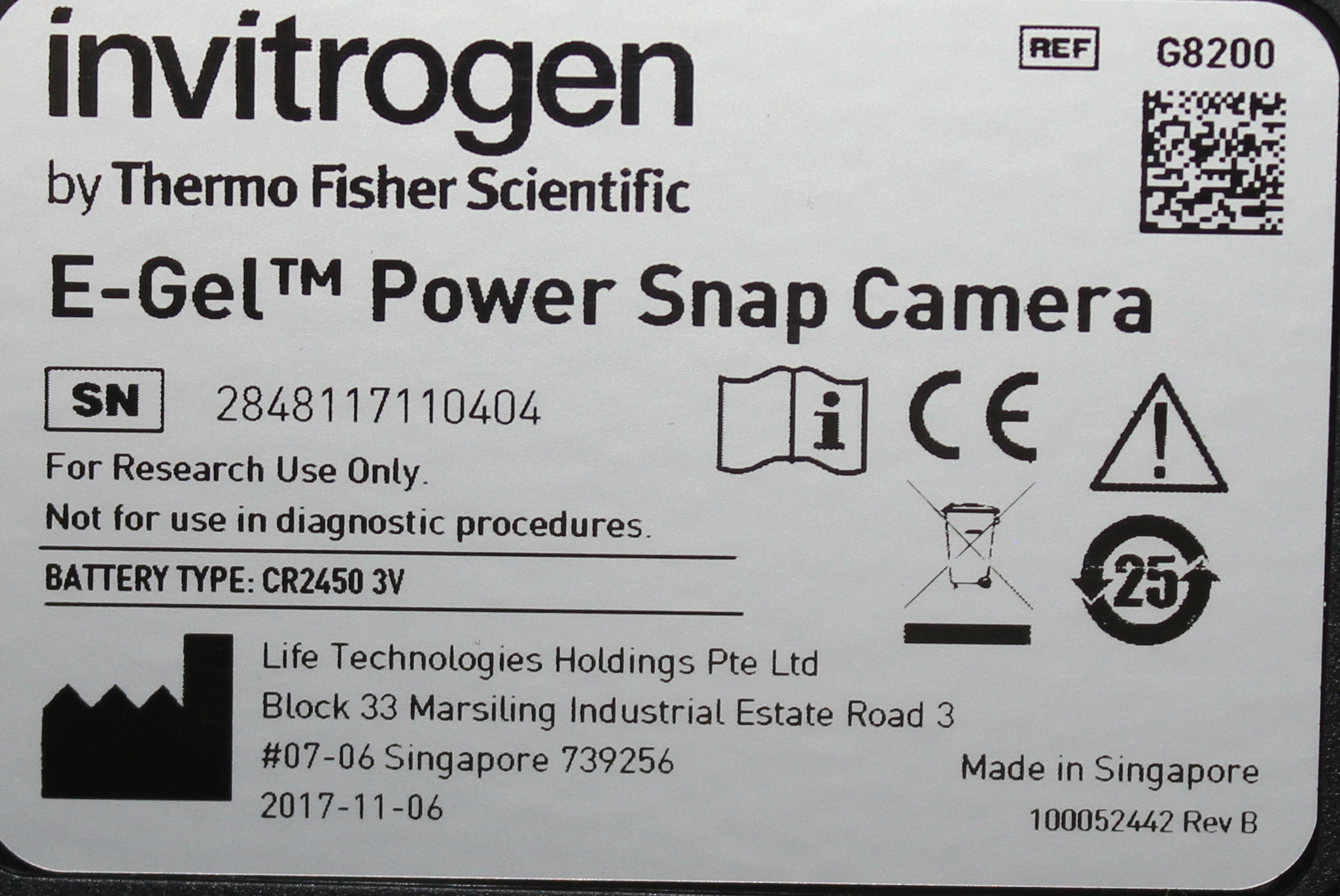 Thermo Invitrogen G8200 E-Gel Electrophoresis High-Res Camera Imaging