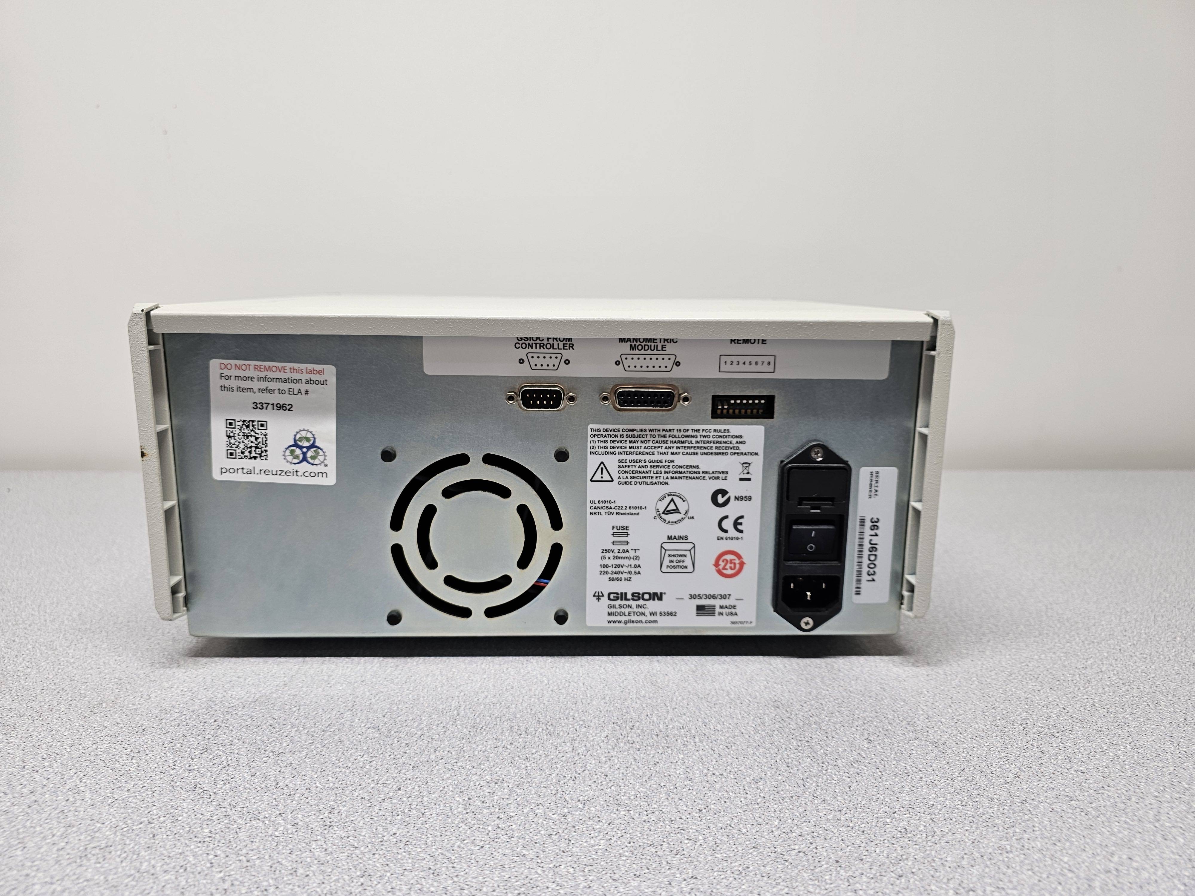 Gilson 306 Pump HPLC Multi-Pump Slave Configurations Used Powers On