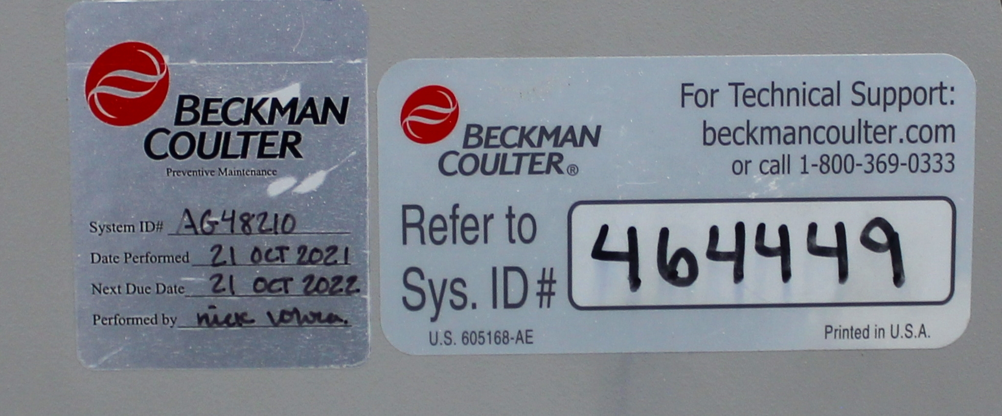 Beckman Coulter VI-Cell XR Cell Analyzer Automatic Trypan Method 50Hz/60Hz