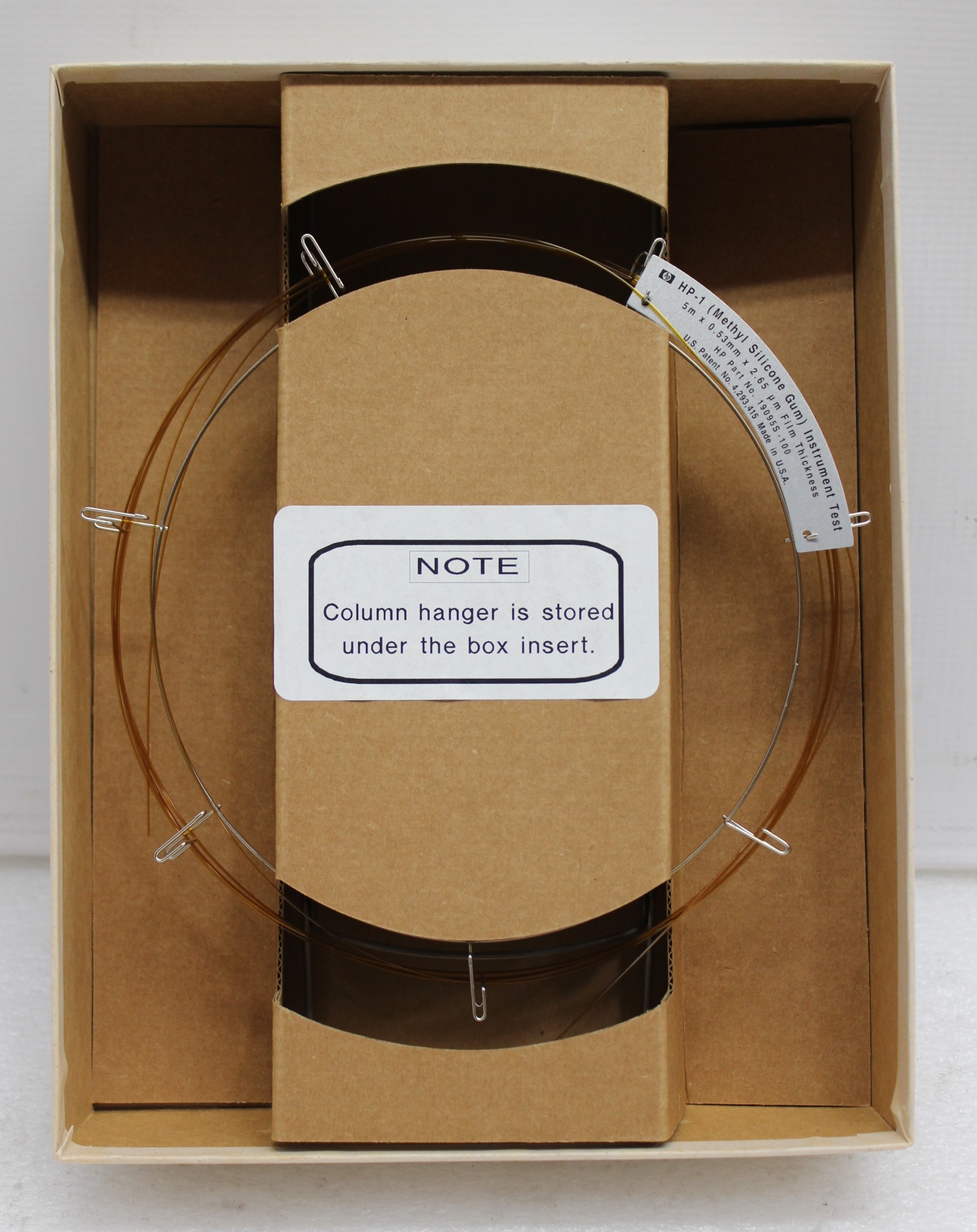 HP 530u Column Instrument Test -60 to 300C Methyl Silicone Gum