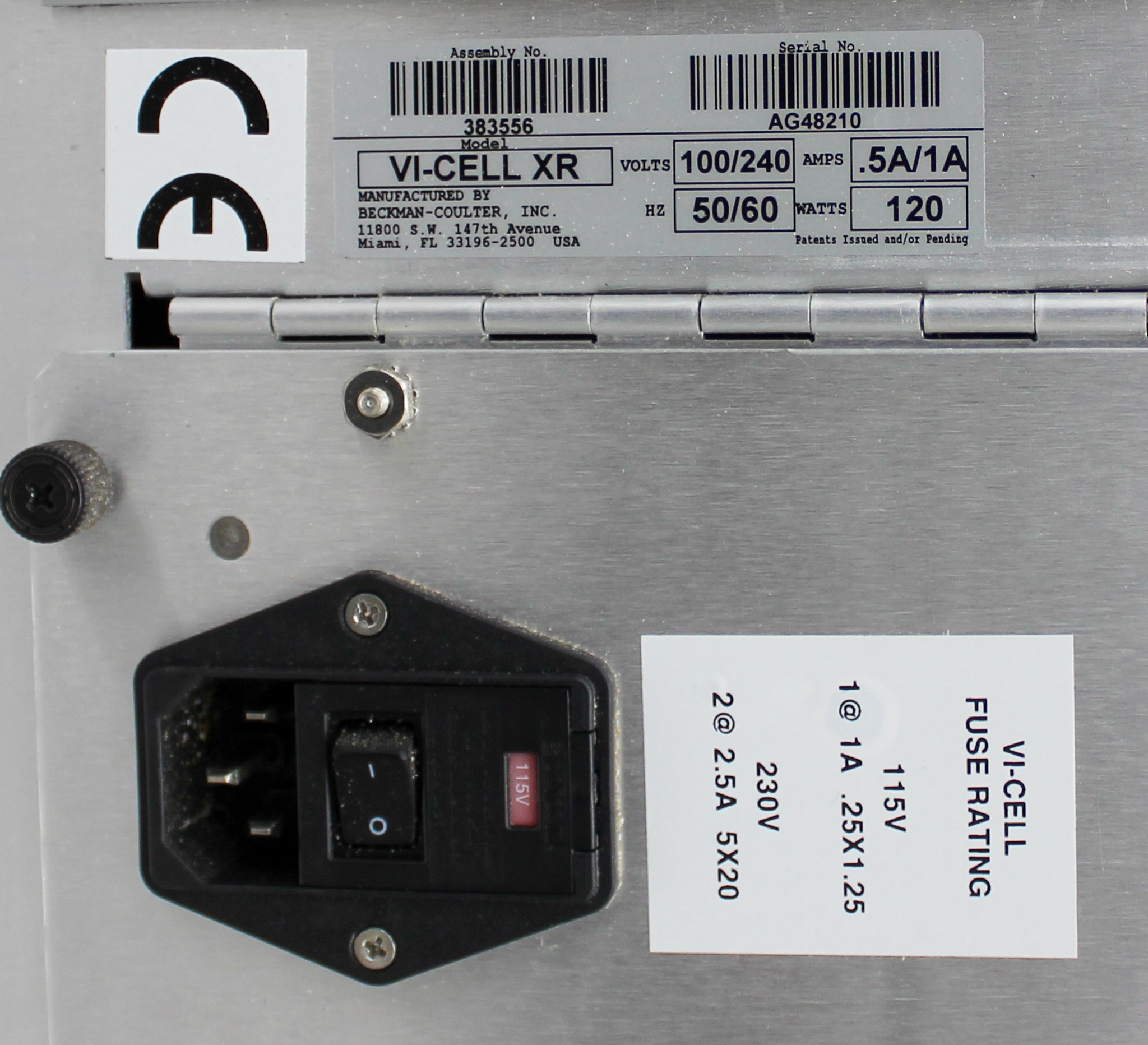 Beckman Coulter VI-Cell XR Cell Analyzer Automatic Trypan Method 50Hz/60Hz