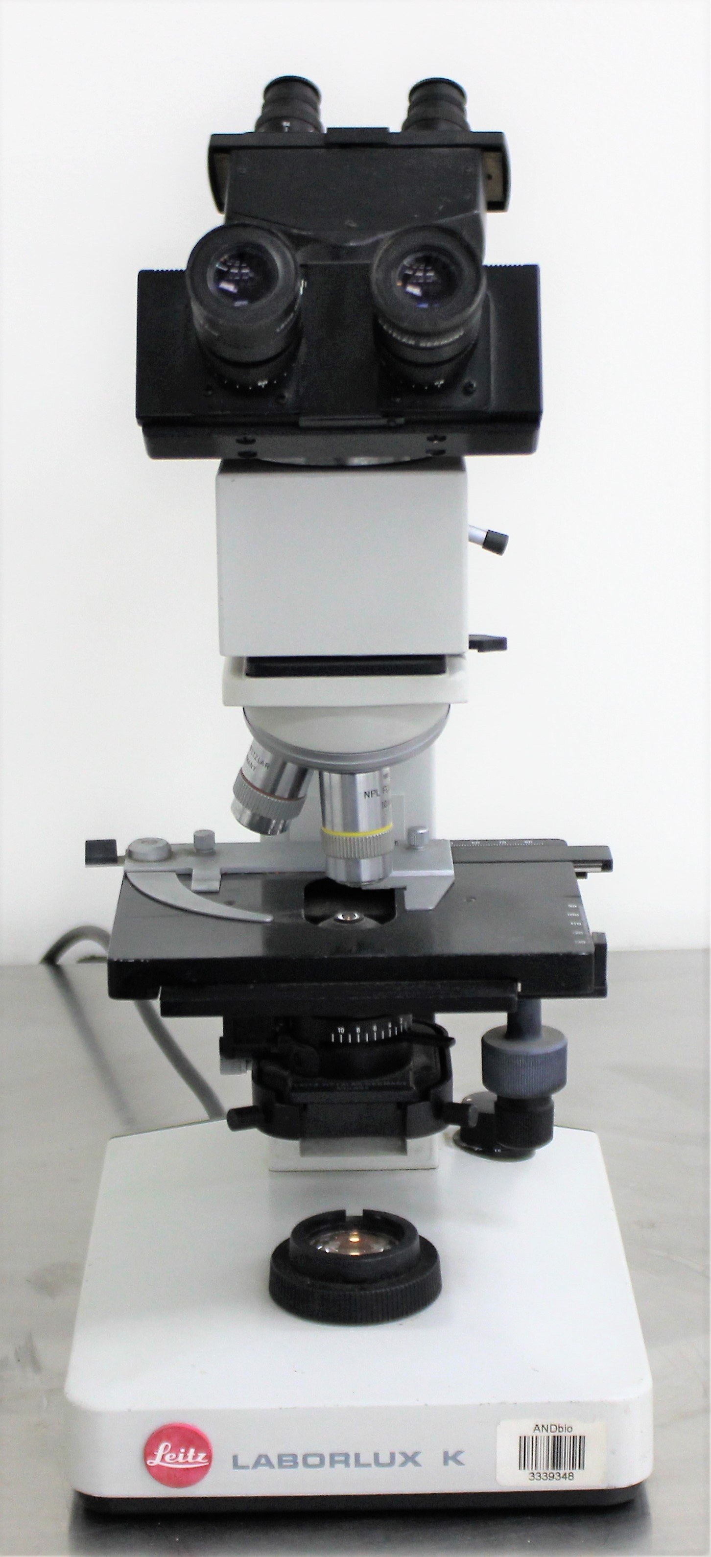 Leitz 512792 Microscope Biological Clinical Dual View with Lenses Used