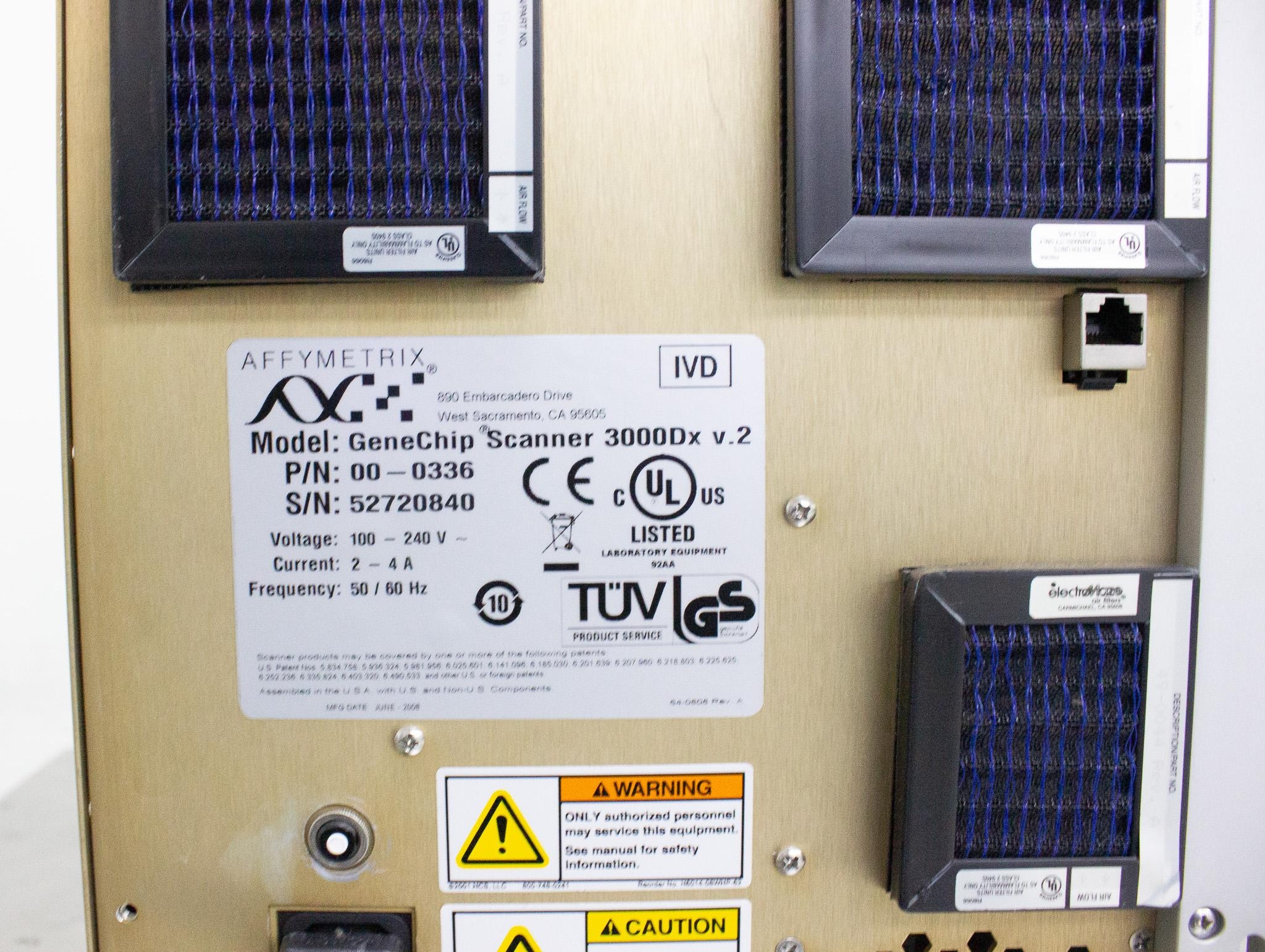 Affymetrix GeneChip 3000Dx V2 Microarray High-Resolution Clinical Scanner