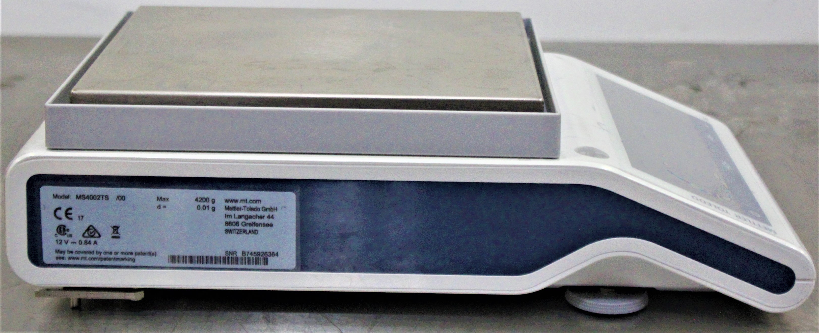 Mettler-Toledo MS4002TS Analytical Precision Balance 4200g 0.01g Readability