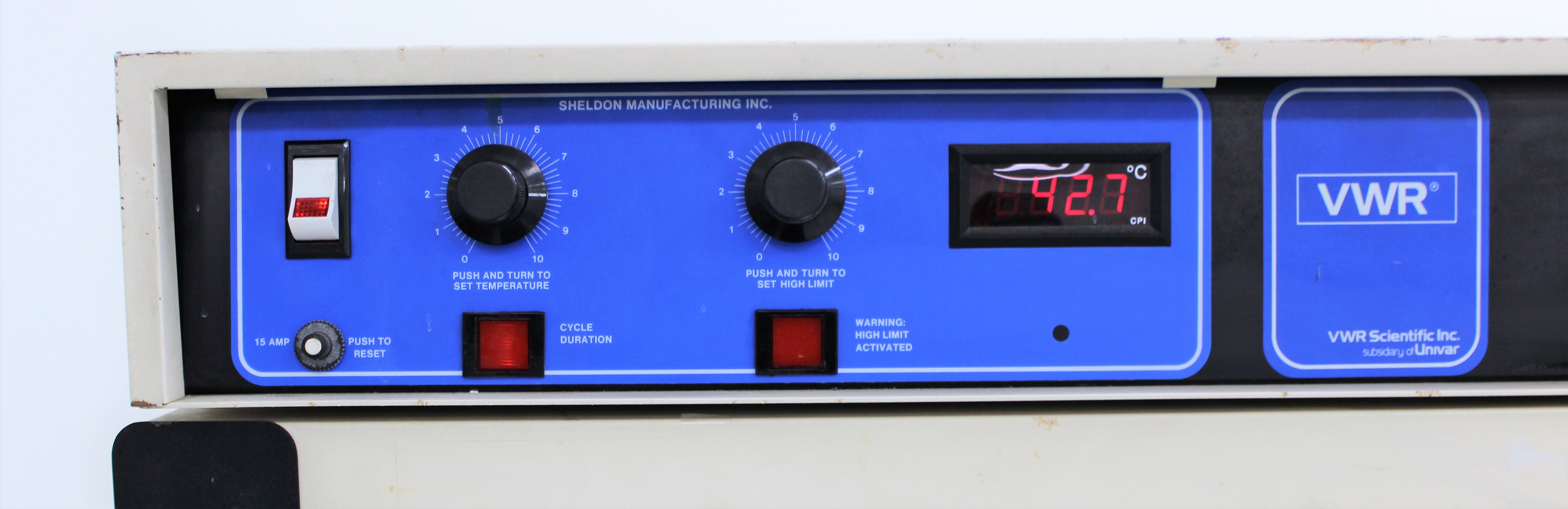 VWR 1530 Incubator Incubator Consolidated Temp Control Temps 5C to 70C Used