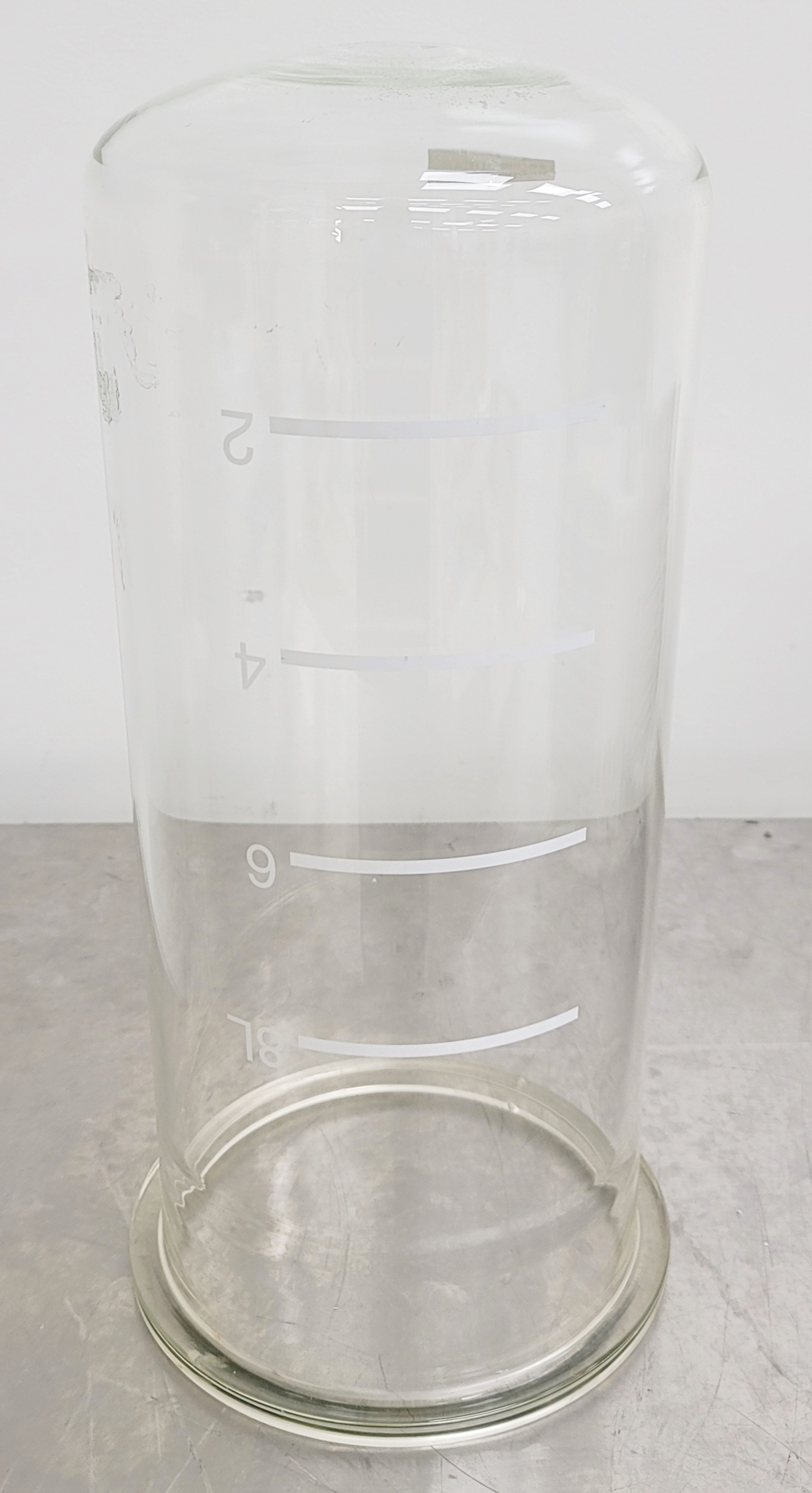 Unknown 8000ml Bioreactor Glass Vessel Sturdy Construction 200mm Flange