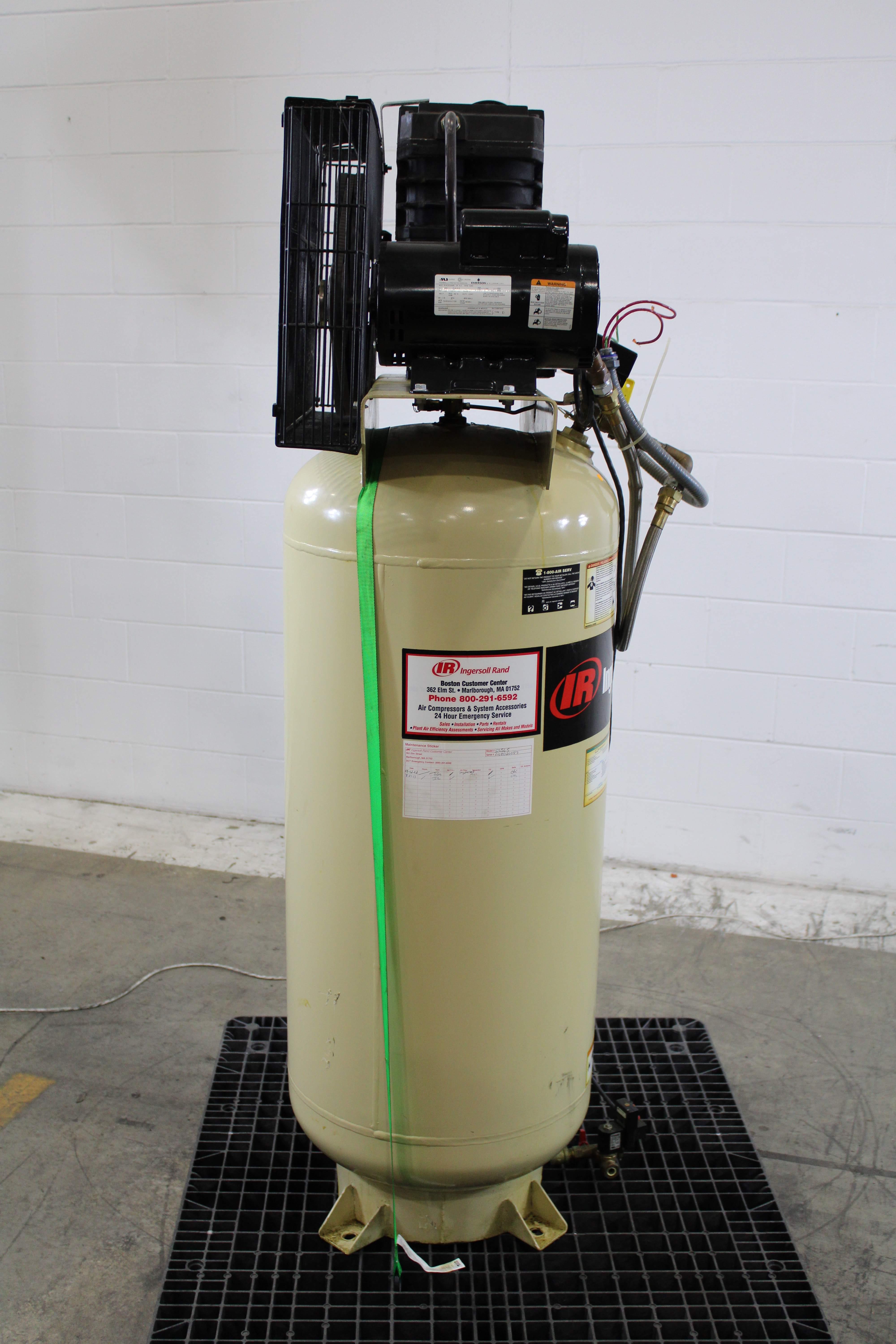 Ingersoll Rand SS5 Air Compressor Vertical Tank 5hp 135psi 60gal Continuous