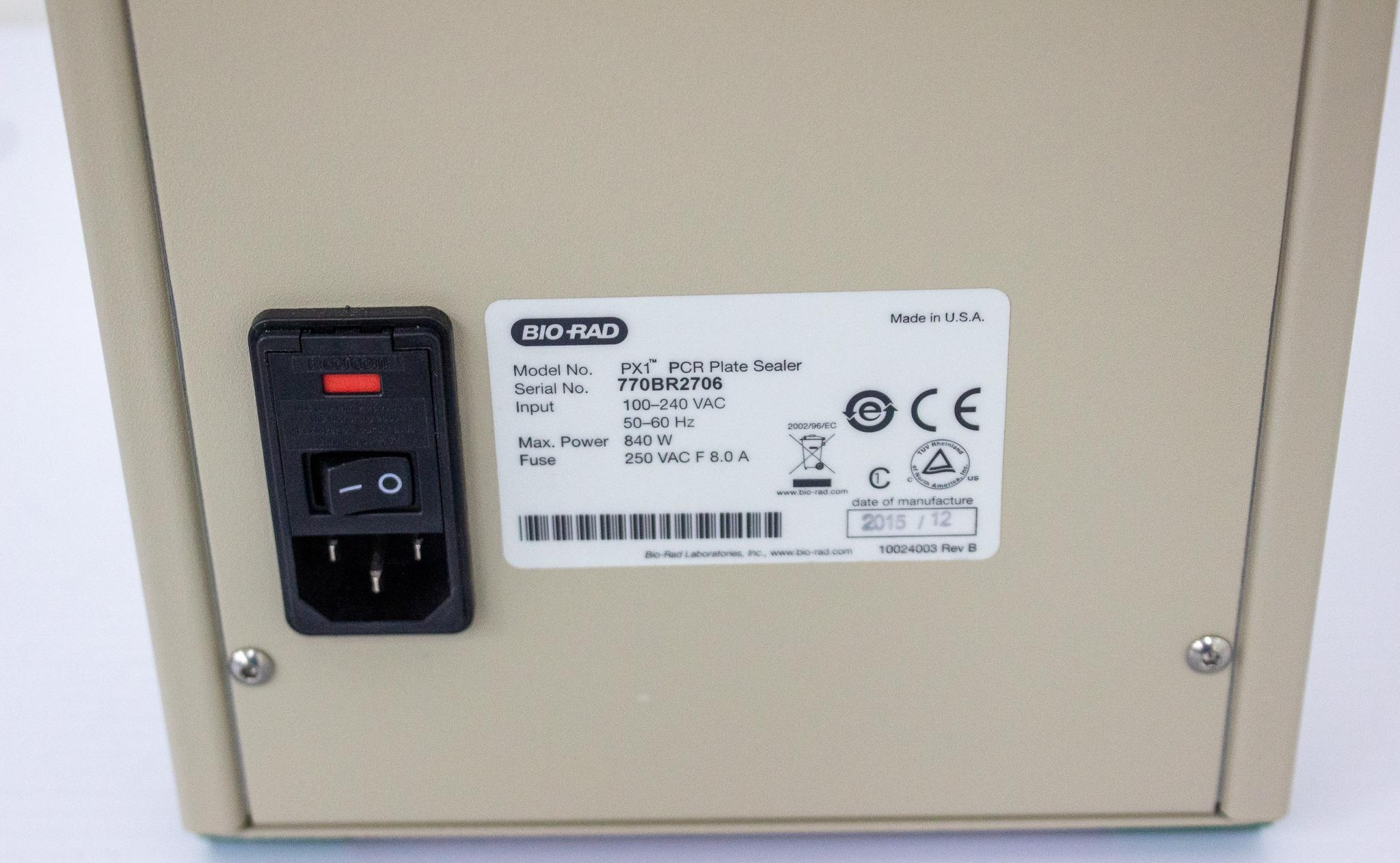 Bio-Rad PX1 PCR Plate Sealer Liquid Handling Used w/ 100190C Touchscreen