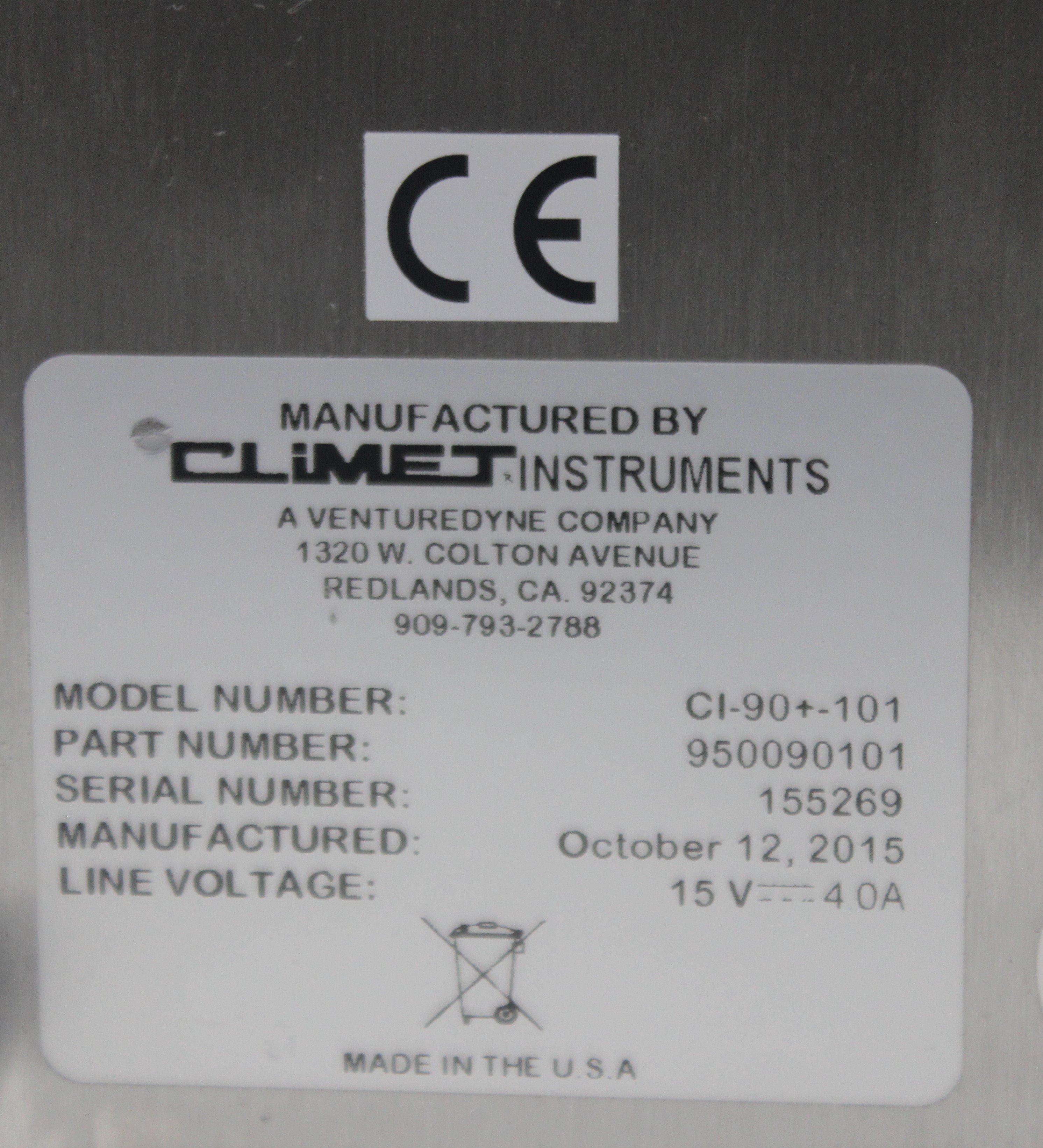 Climet CI-90 Microbial Air Sampler Bio Particles 99 LPM 120V 220V Used
