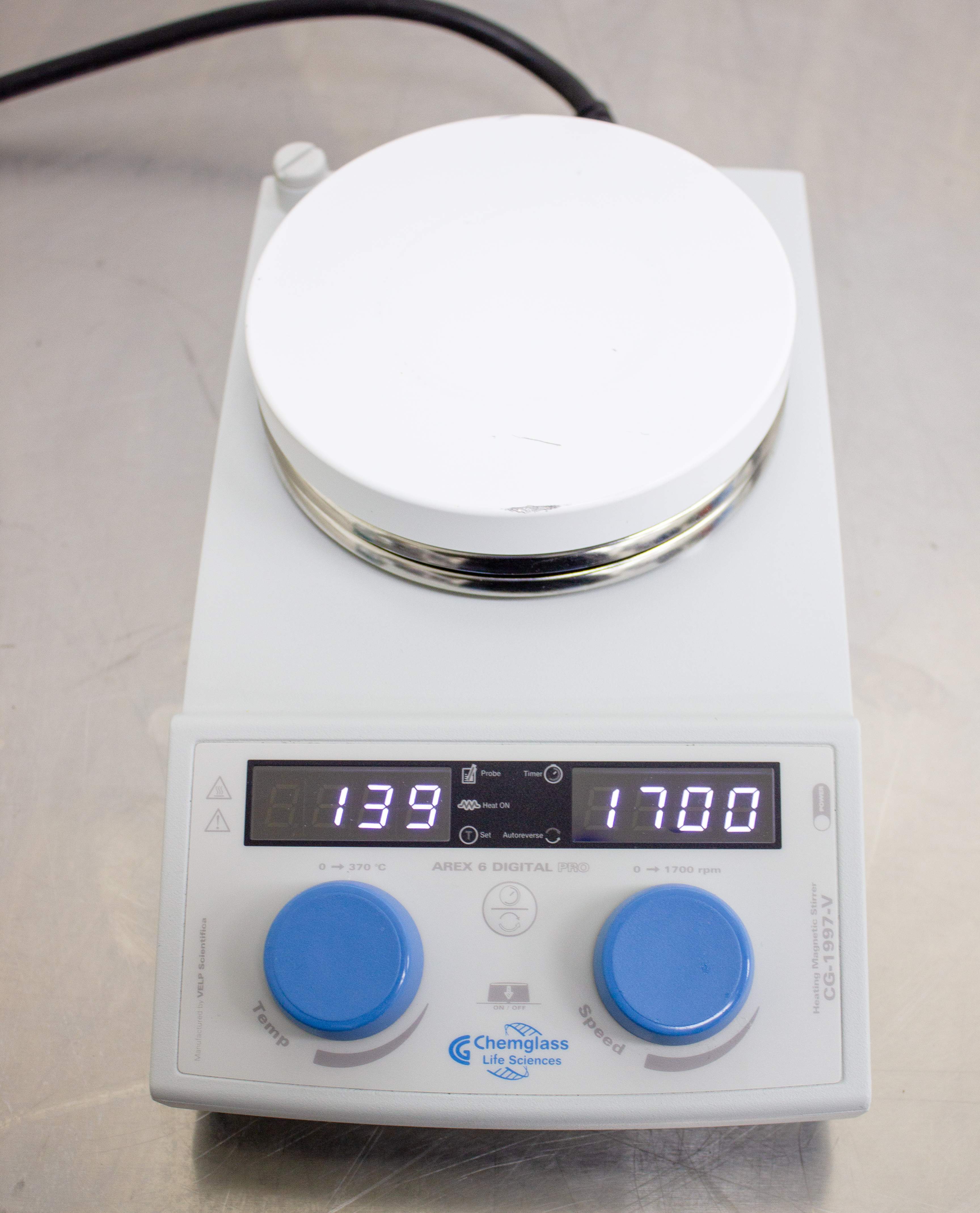 Velp AREX 6 Digital Heating Magnetic Stirrer Room to 370C 30-1700RPM Used