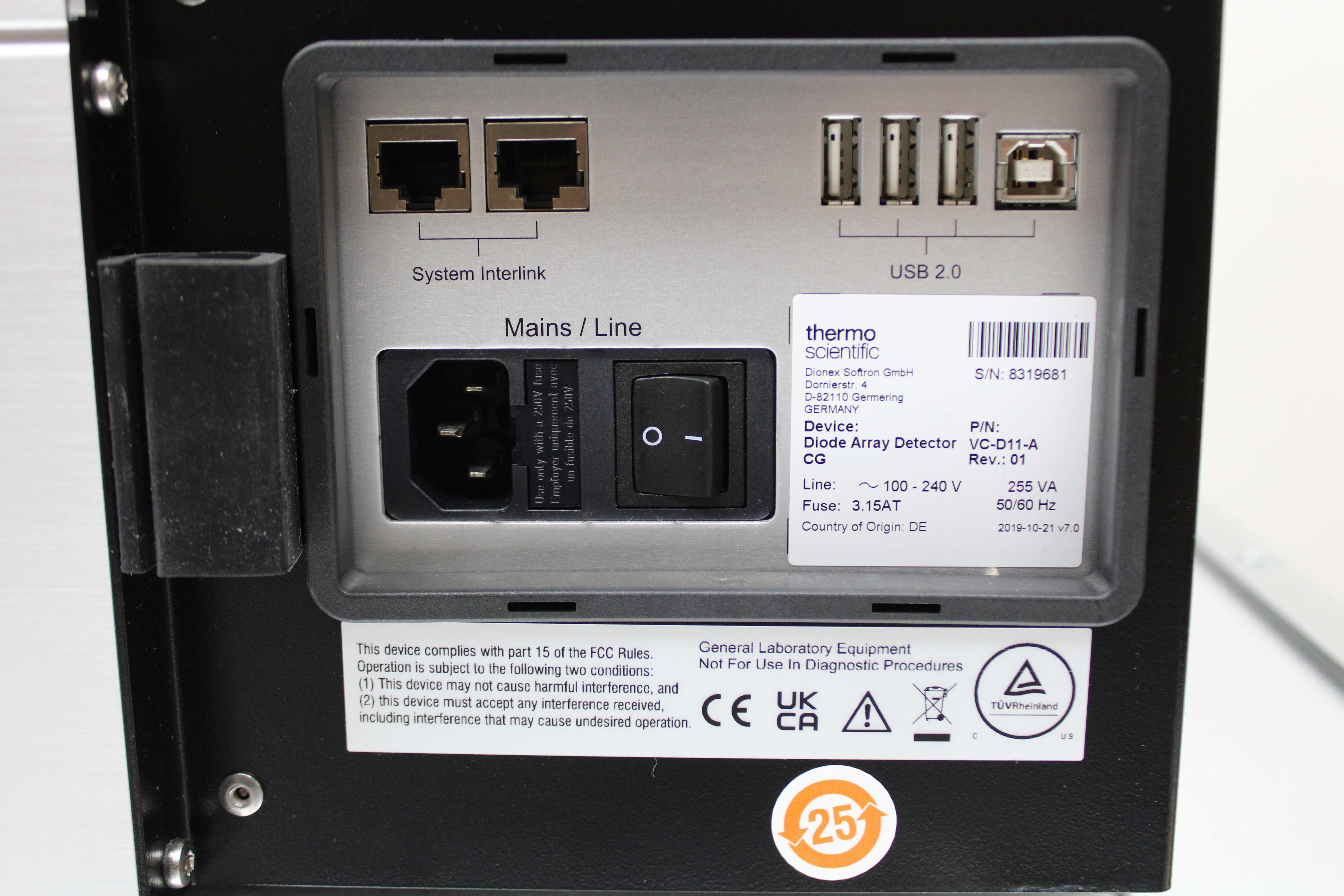 Thermo Vanquish Diode Array Detector CG UV-Vis Detection HPLC UHPLC Used