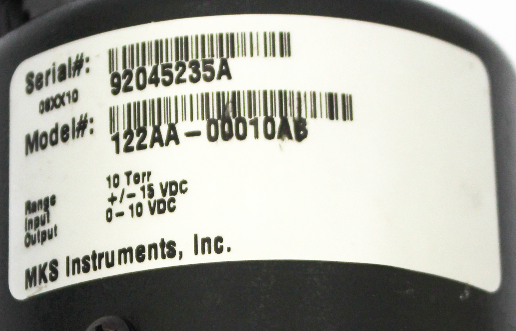 MKS 122AA-00010AB Pressure Transducer 10Torr Used Analyzer Gas