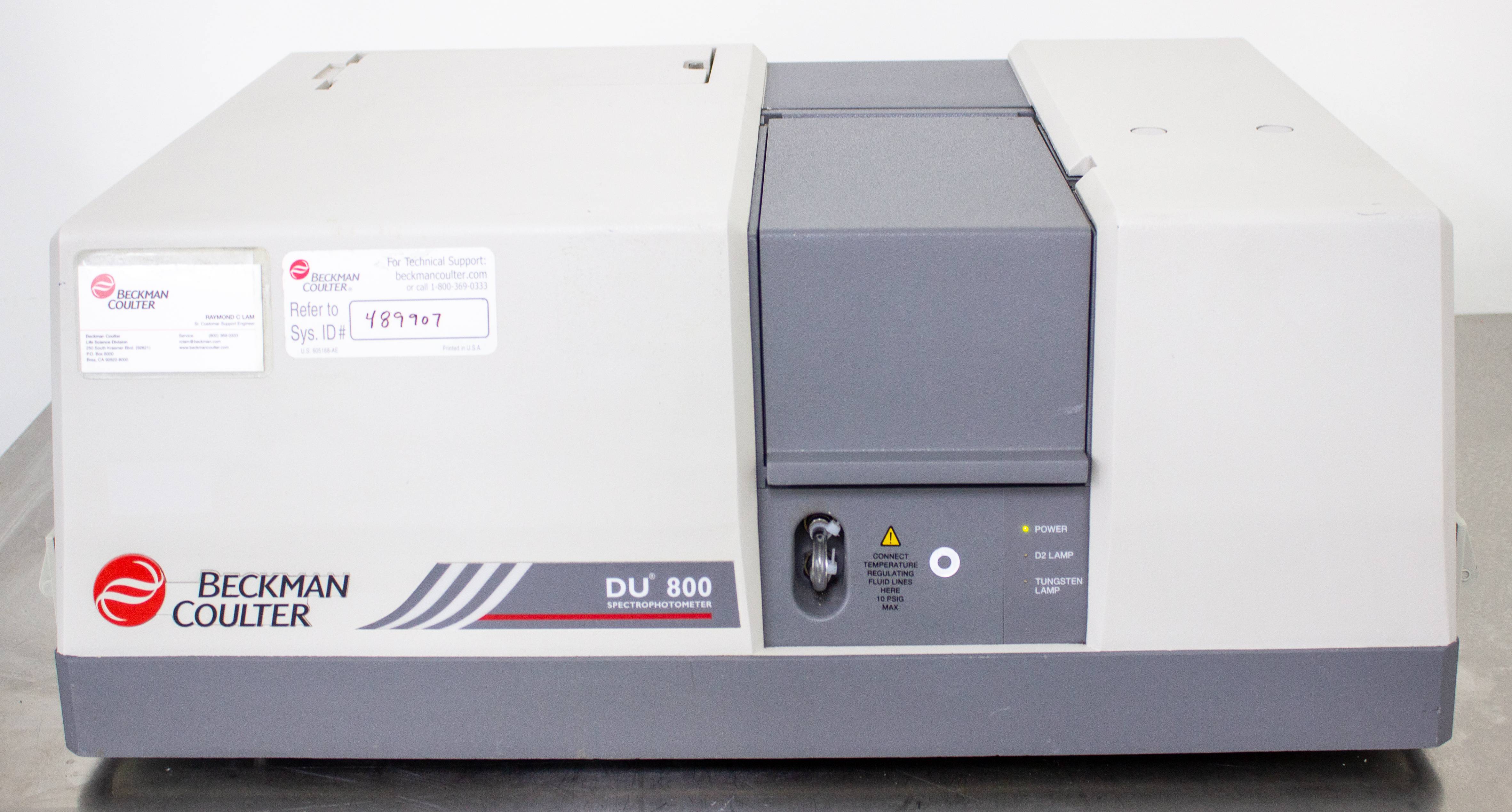 Beckman DU 800 UV-Vis Spectrophotometer PC-Controlled 6 Cell Holder 1.8nm